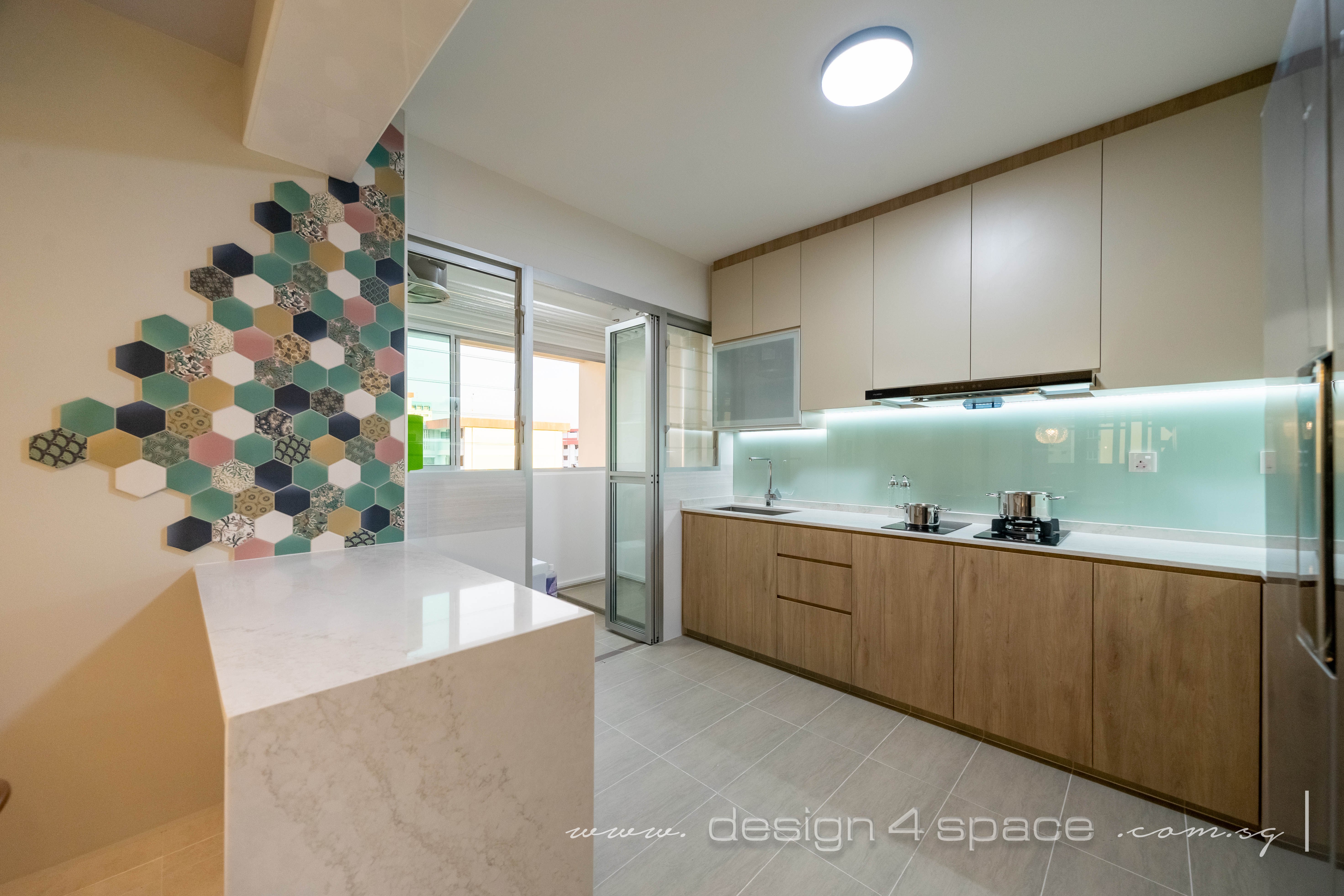 Contemporary Design - Kitchen - HDB 4 Room - Design by Design 4 Space Pte Ltd