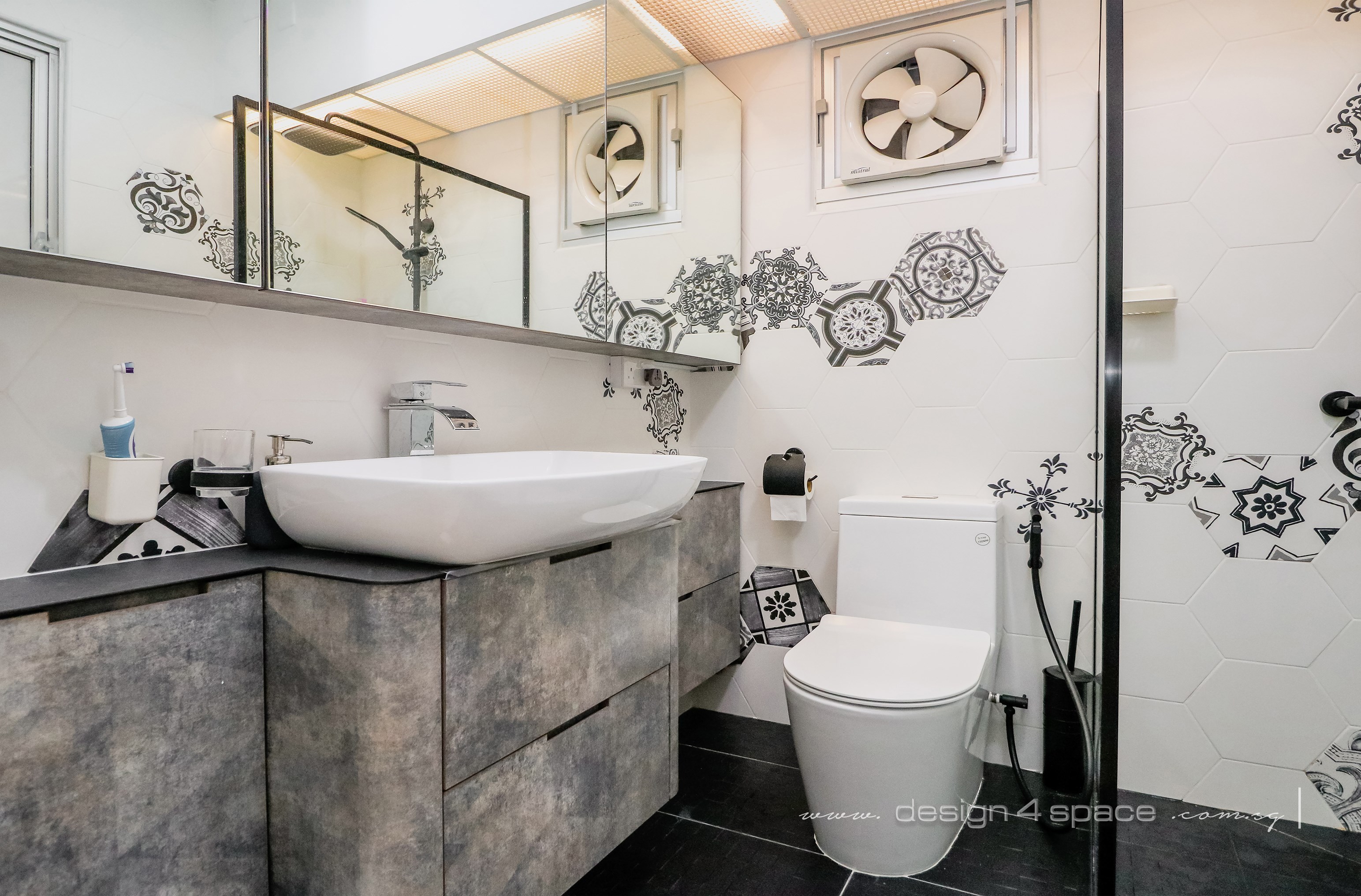 Scandinavian Design - Bathroom - HDB 4 Room - Design by Design 4 Space Pte Ltd