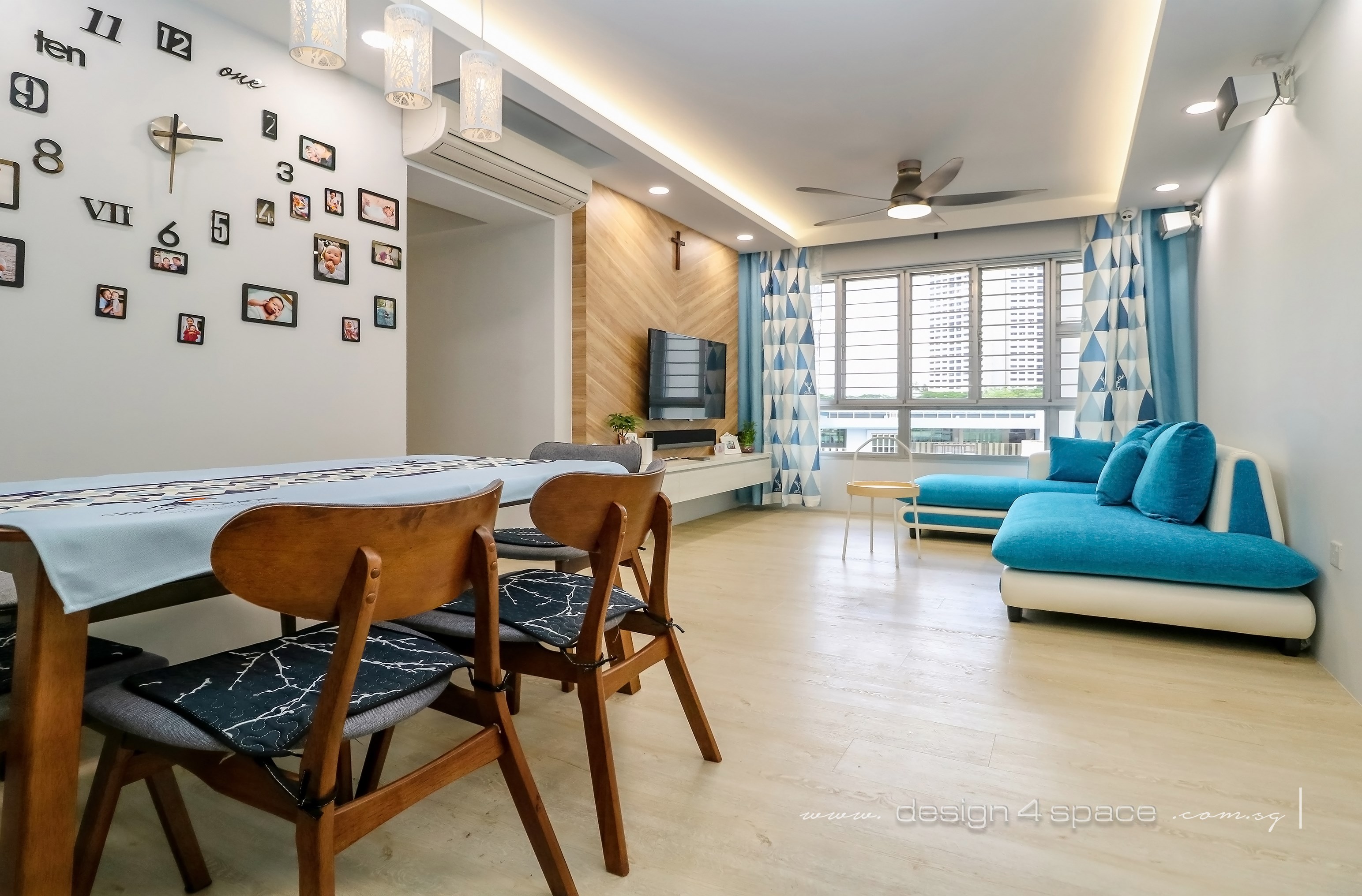 Scandinavian Design - Dining Room - HDB 4 Room - Design by Design 4 Space Pte Ltd