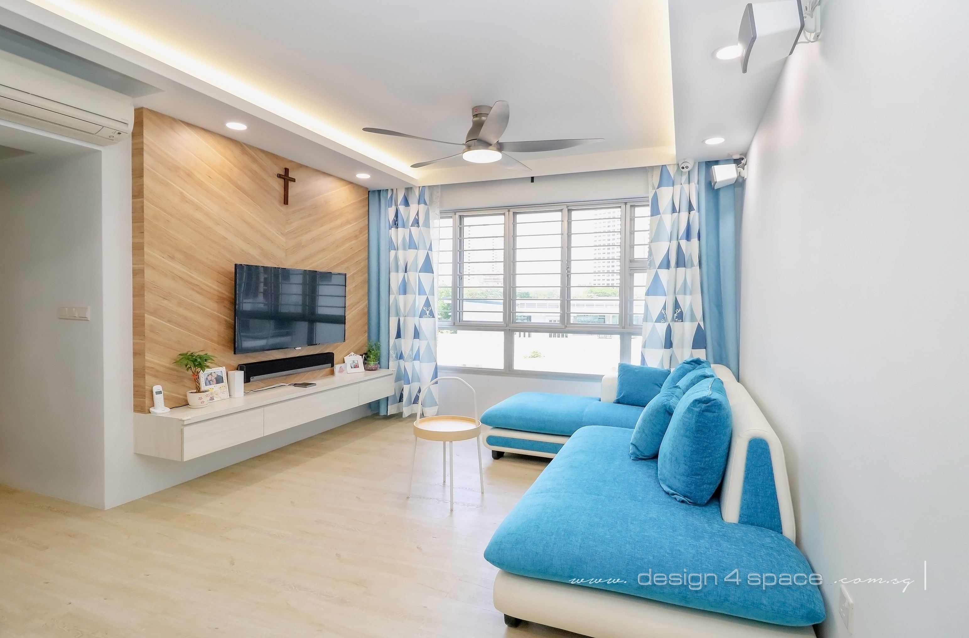 Scandinavian Design - Living Room - HDB 4 Room - Design by Design 4 Space Pte Ltd