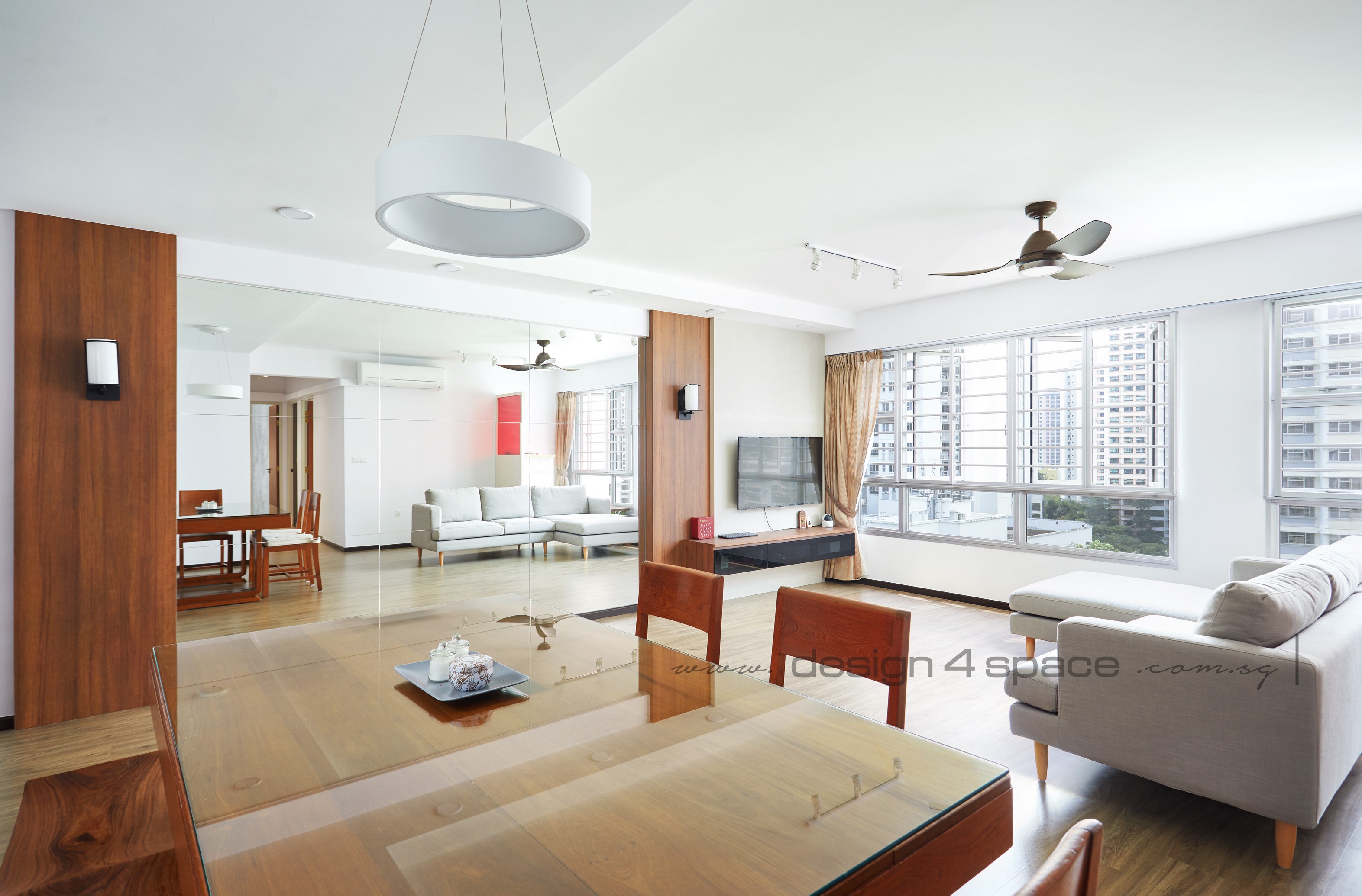 Modern Design - Living Room - HDB 4 Room - Design by Design 4 Space Pte Ltd