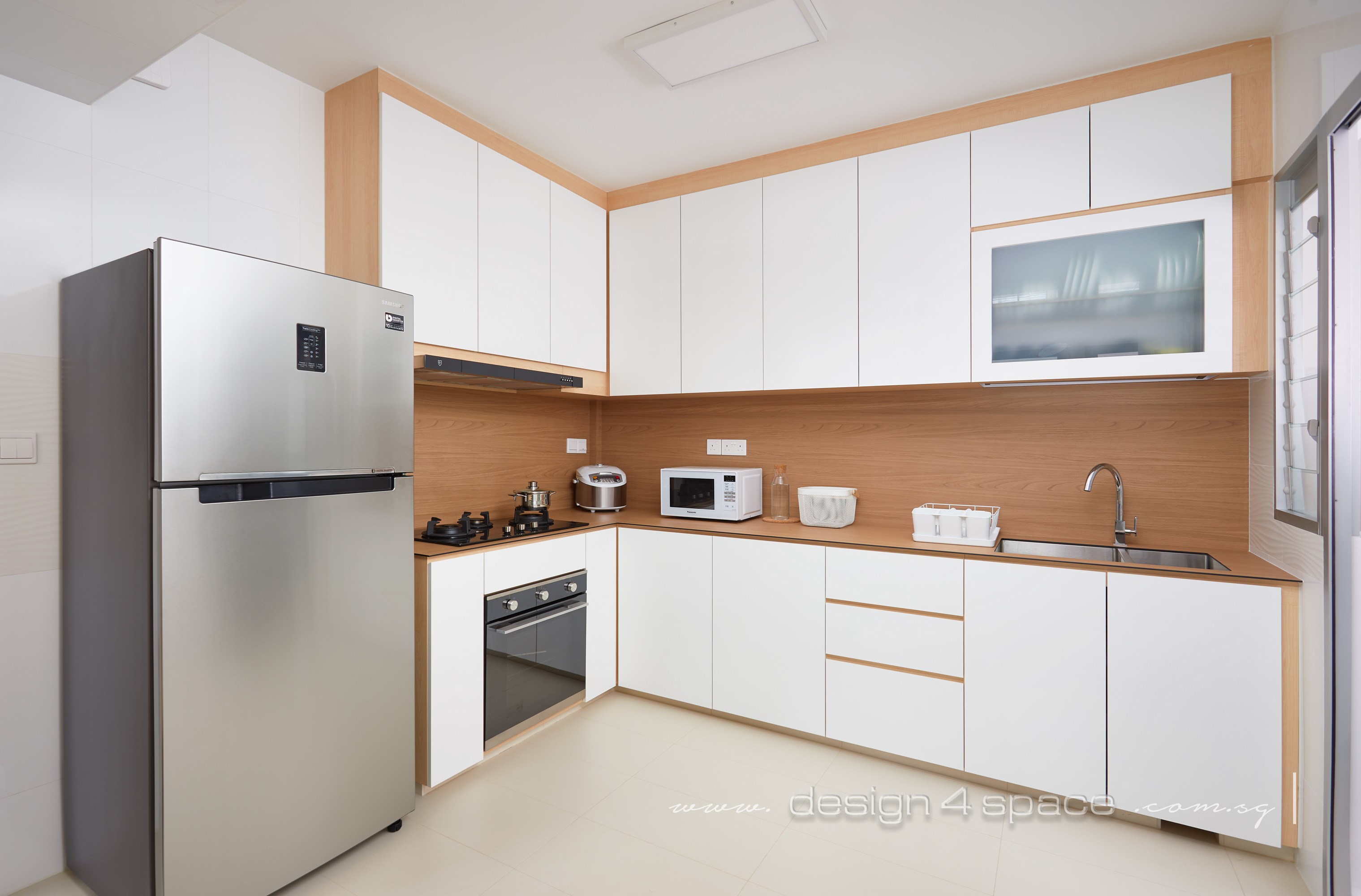 Minimalist, Scandinavian Design - Kitchen - HDB 4 Room - Design by Design 4 Space Pte Ltd