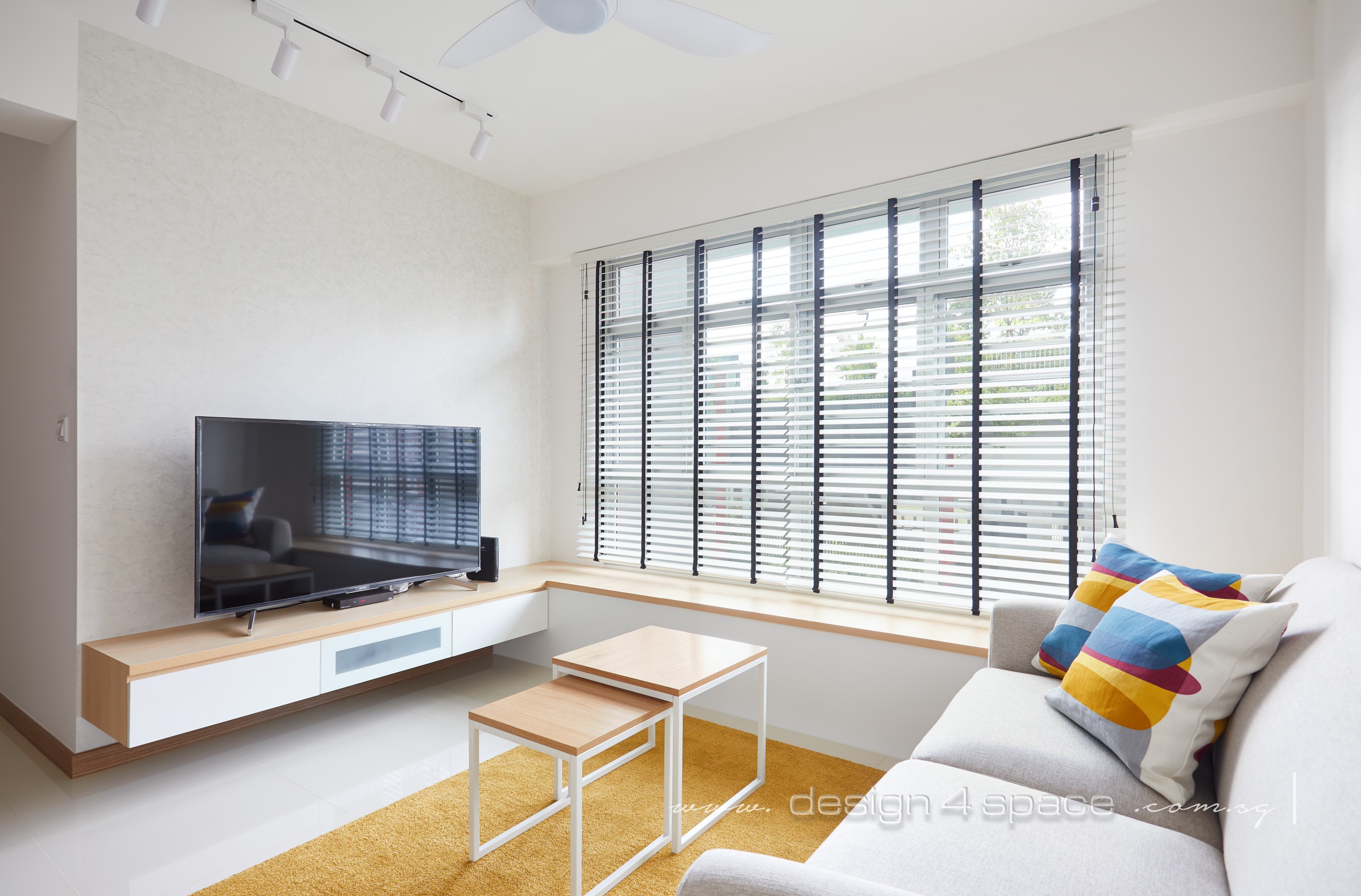 Minimalist, Scandinavian Design - Living Room - HDB 4 Room - Design by Design 4 Space Pte Ltd