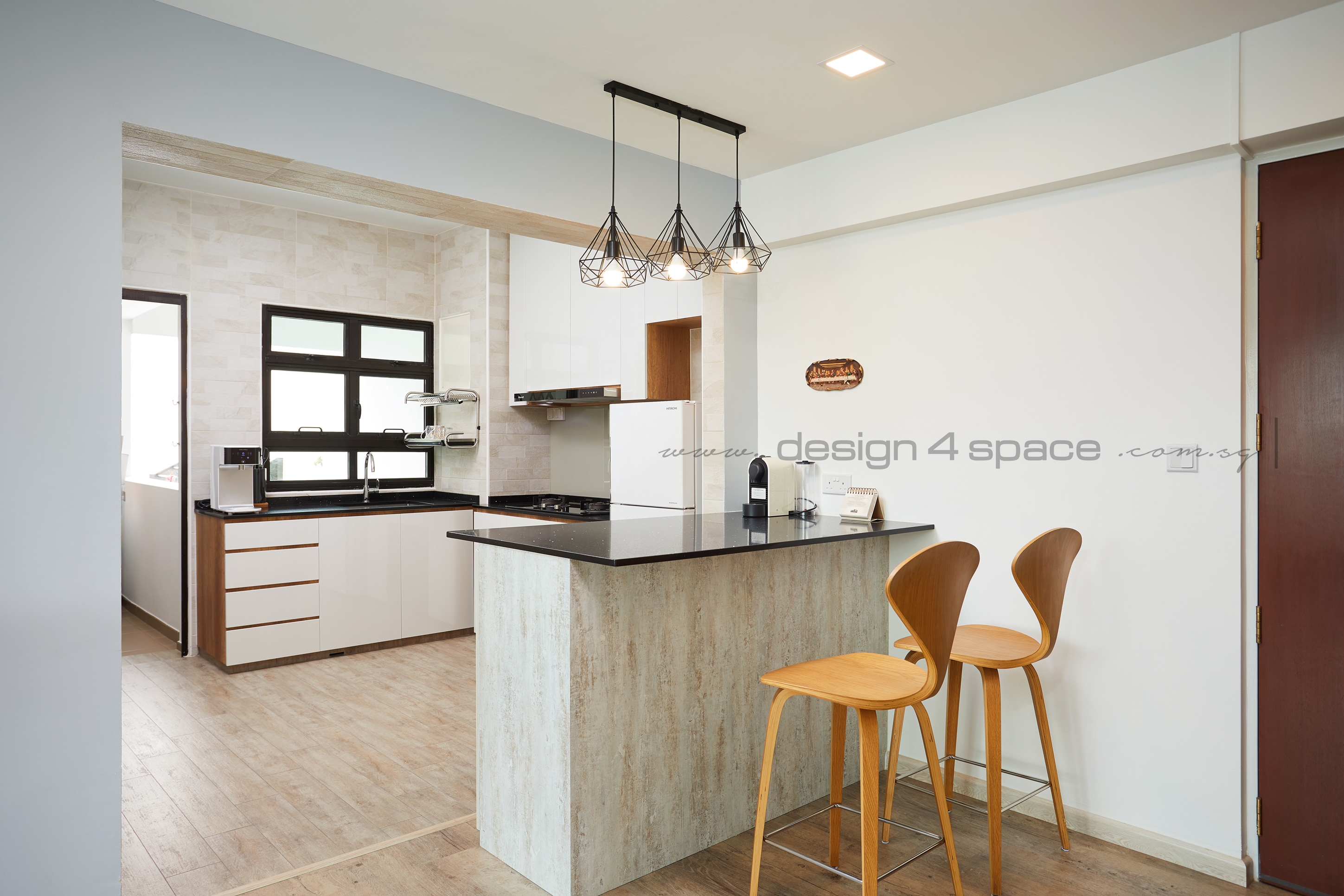 Contemporary, Modern Design - Kitchen - HDB 4 Room - Design by Design 4 Space Pte Ltd