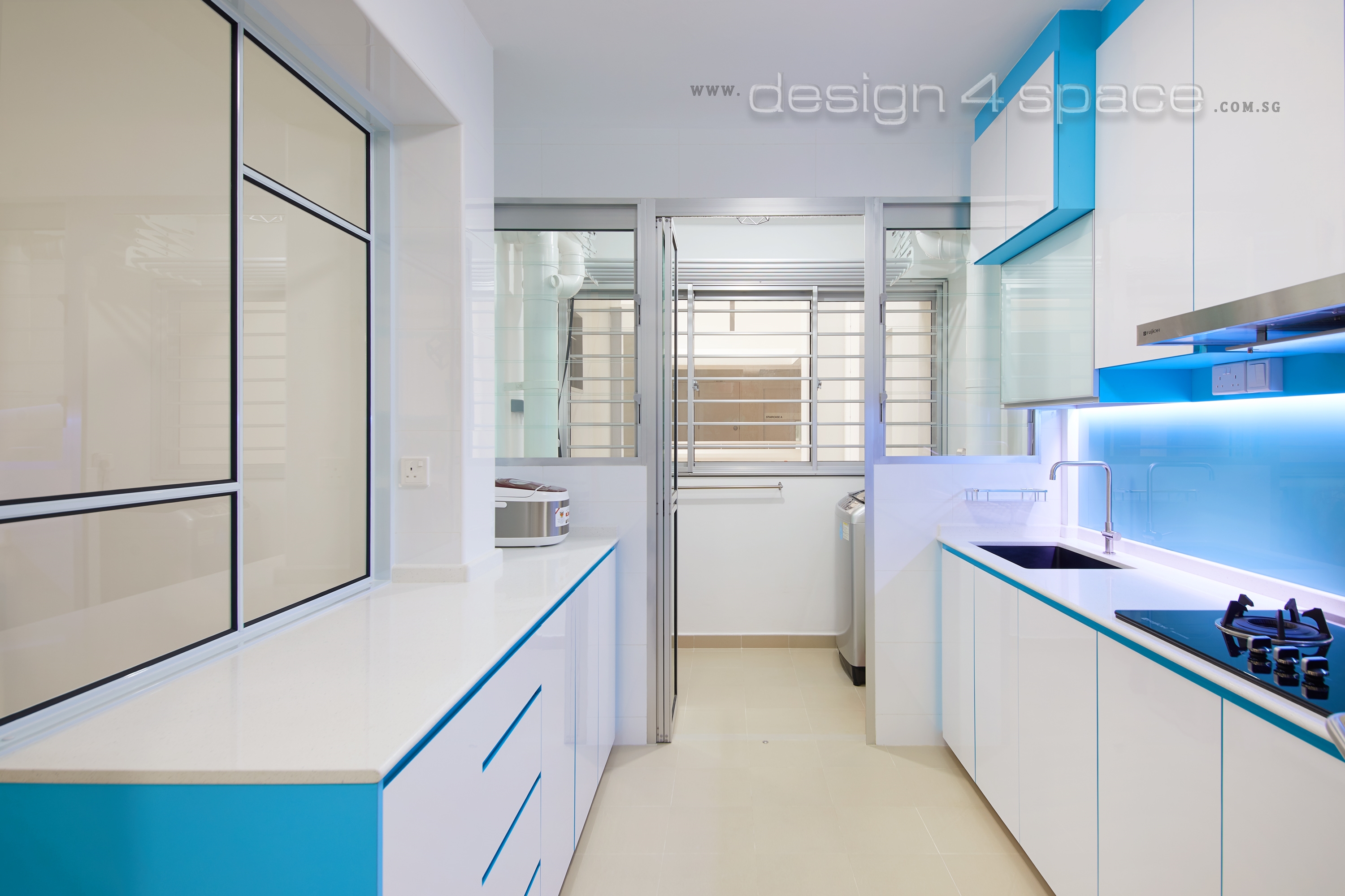 Contemporary Design - Kitchen - HDB 4 Room - Design by Design 4 Space Pte Ltd