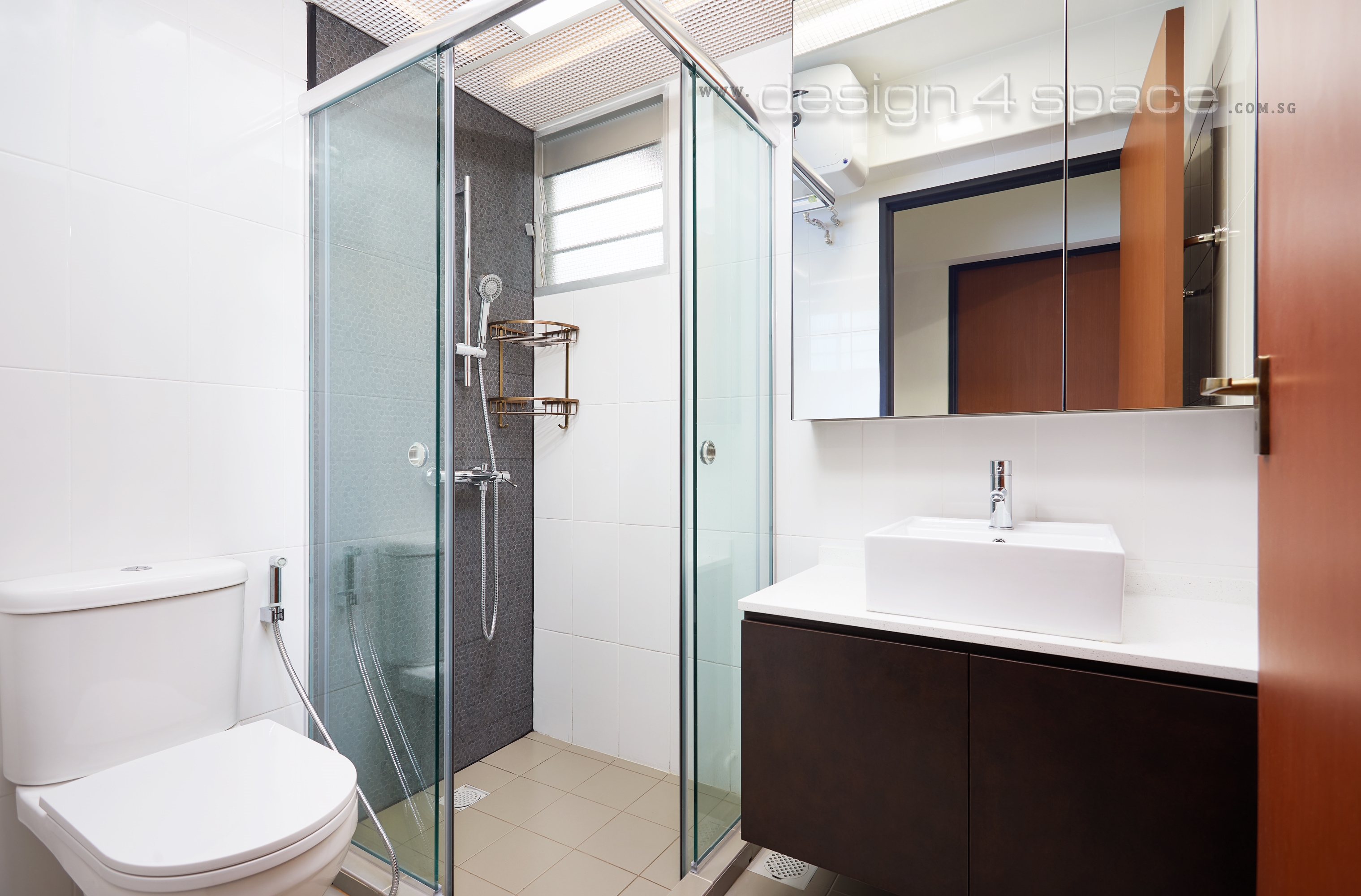 Contemporary, Industrial, Scandinavian Design - Bathroom - HDB 4 Room - Design by Design 4 Space Pte Ltd