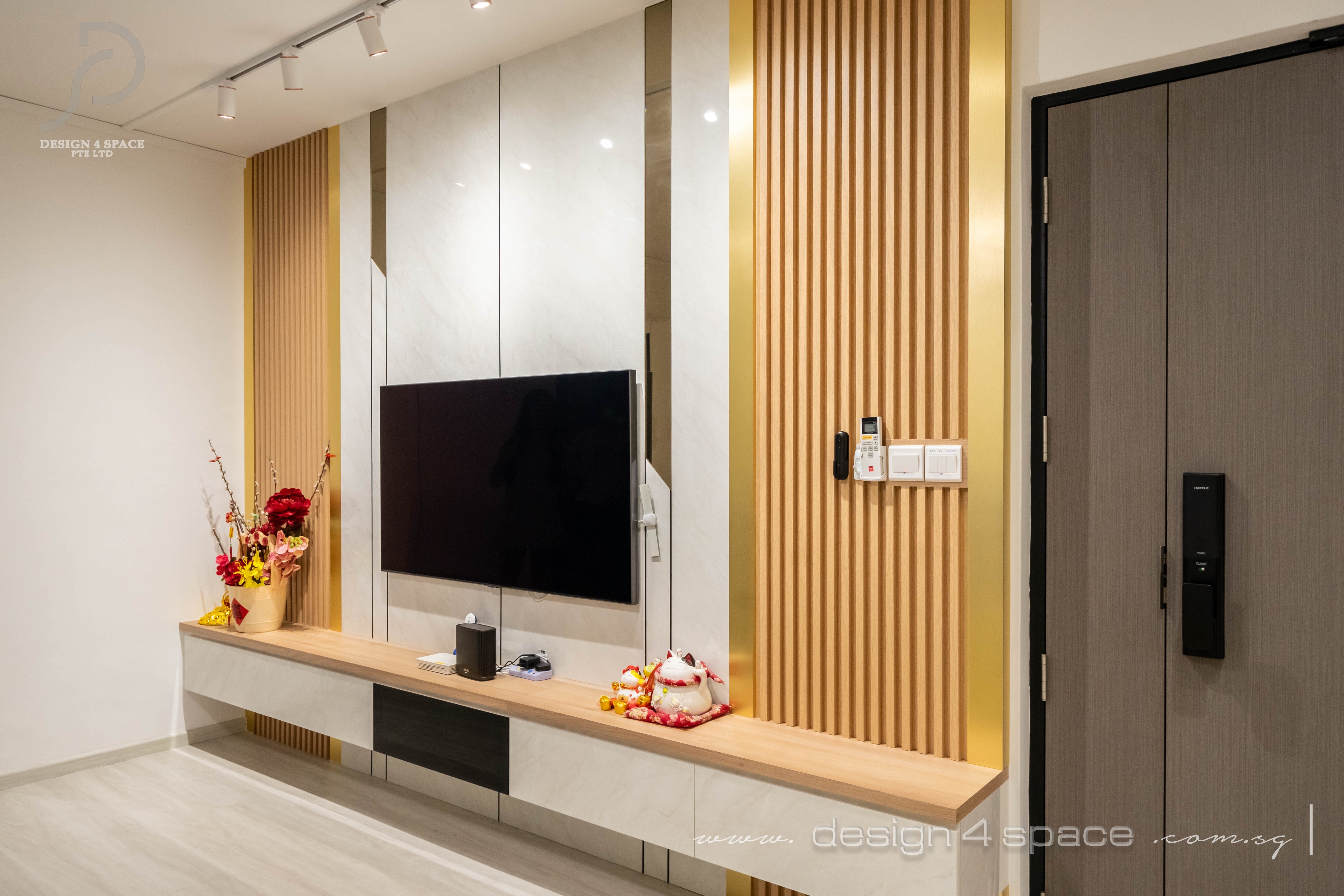 Modern Design - Living Room - HDB 4 Room - Design by Design 4 Space Pte Ltd