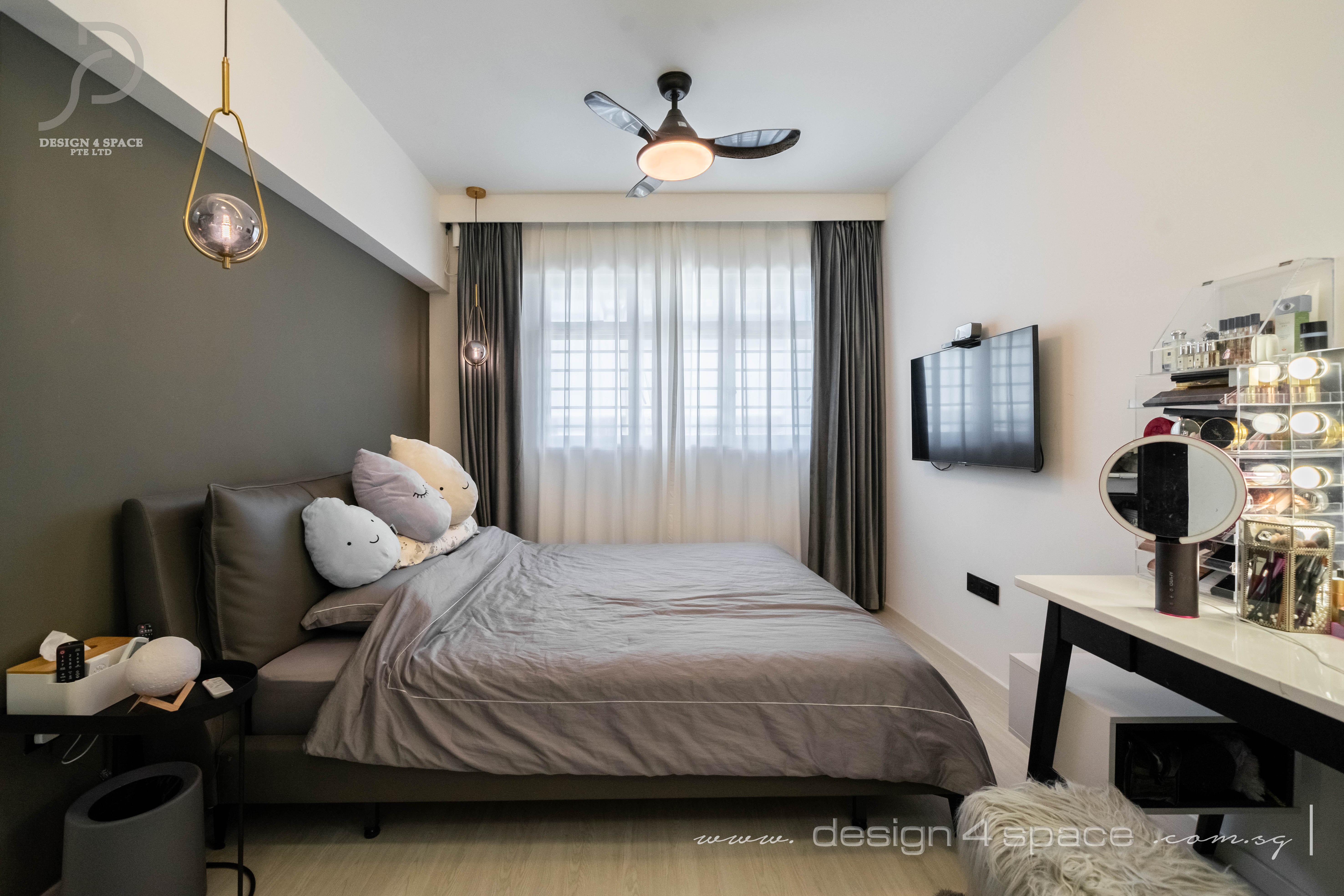 Scandinavian Design - Bedroom - HDB 4 Room - Design by Design 4 Space Pte Ltd