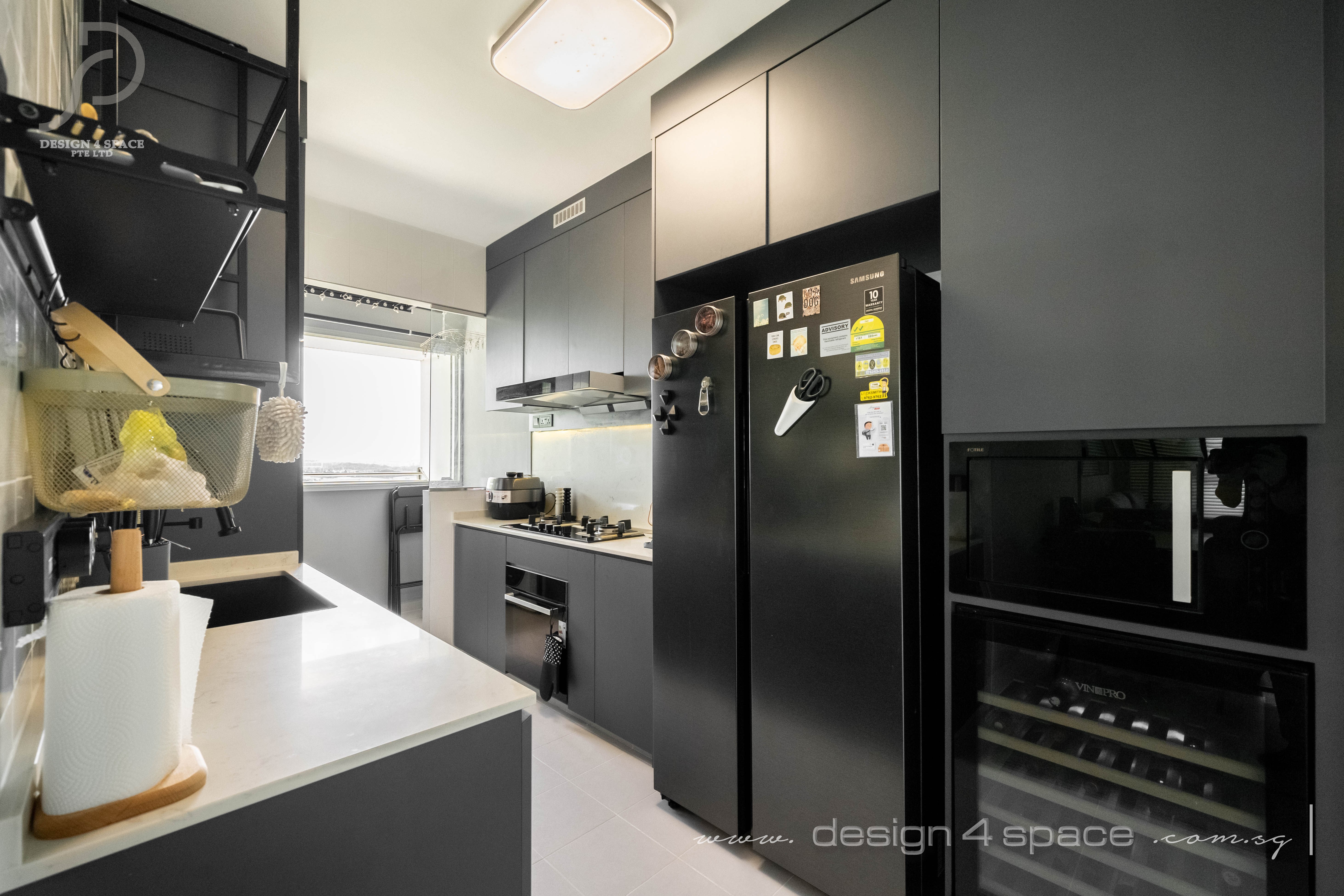 Scandinavian Design - Kitchen - HDB 4 Room - Design by Design 4 Space Pte Ltd