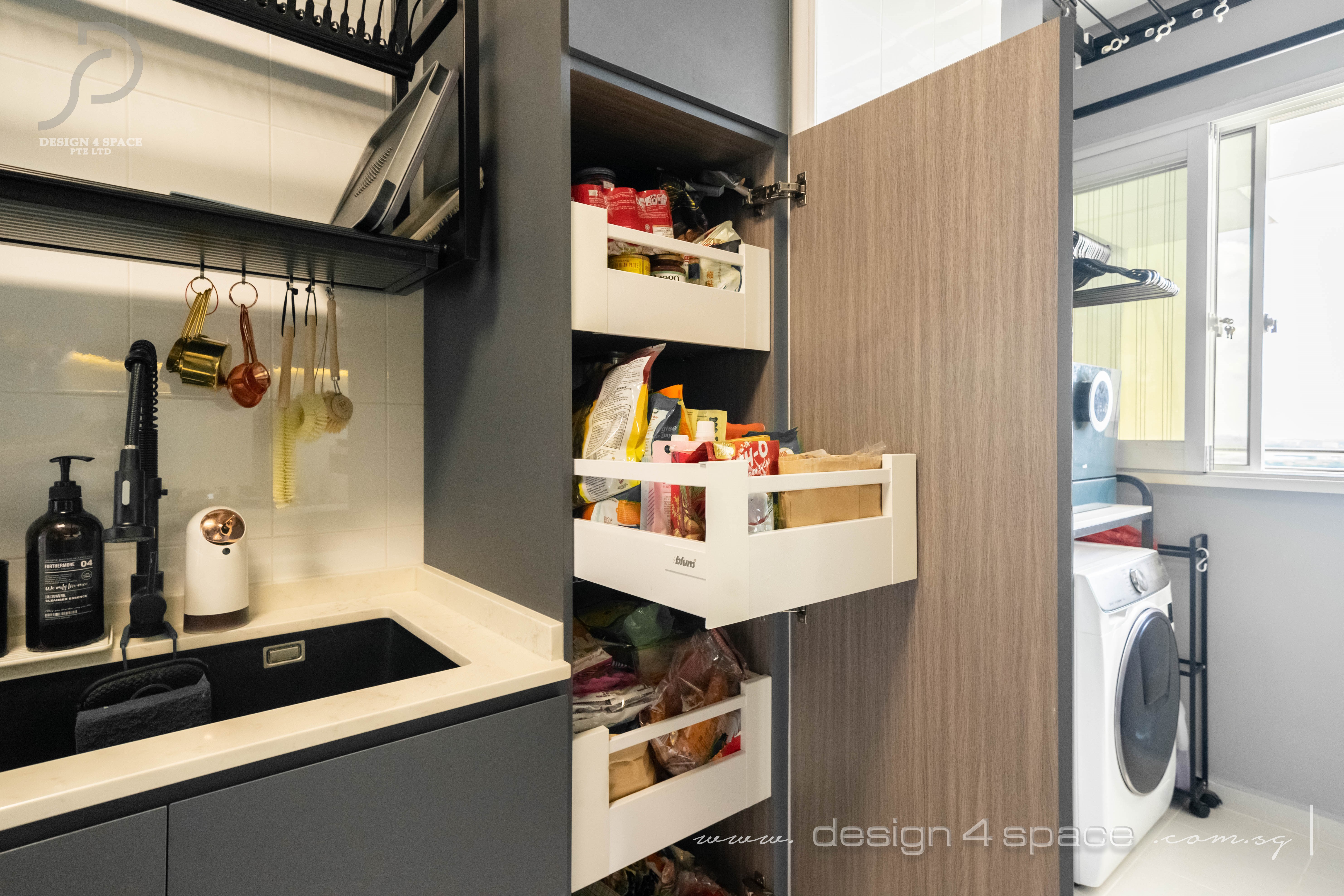 Scandinavian Design - Kitchen - HDB 4 Room - Design by Design 4 Space Pte Ltd