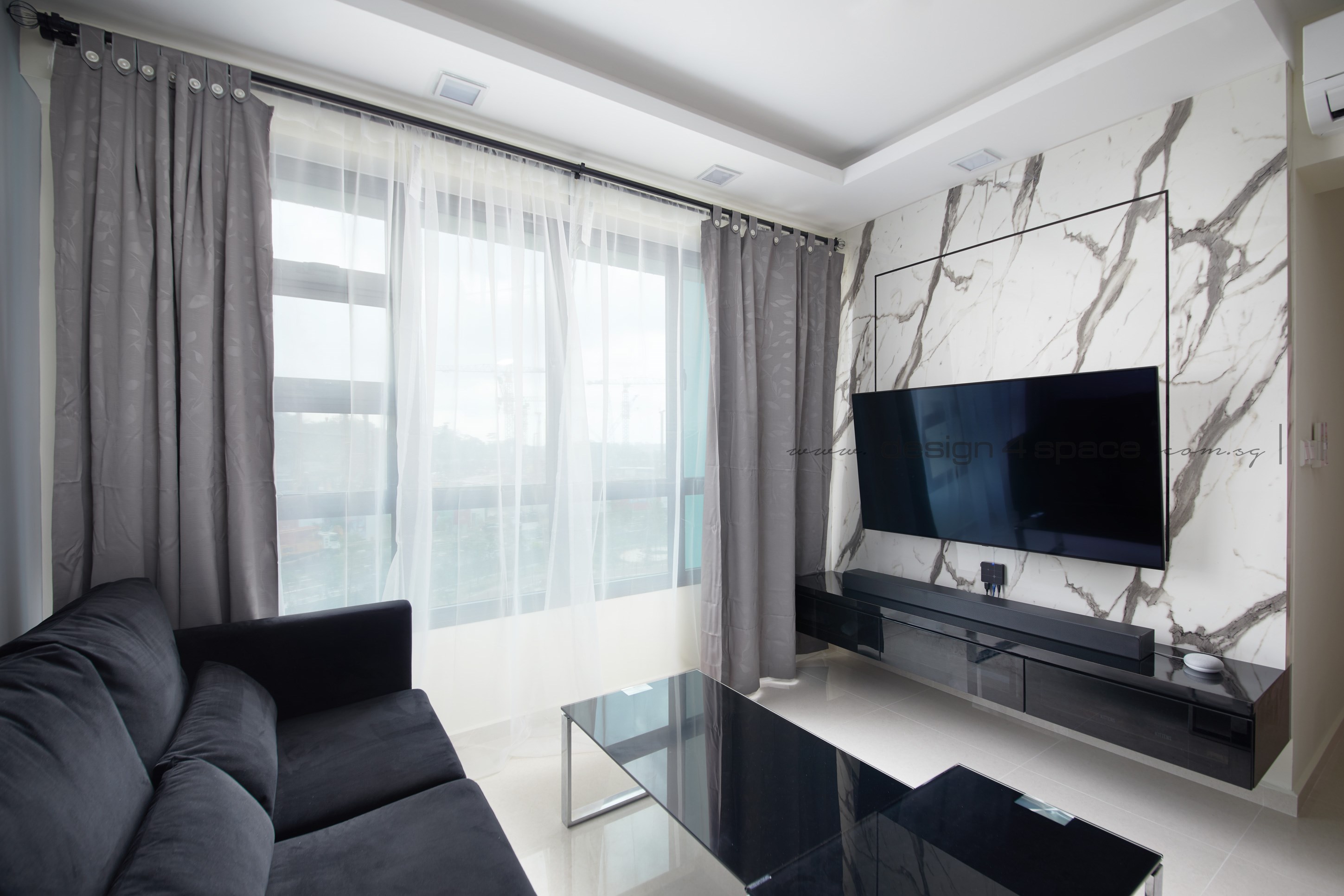 Minimalist, Victorian Design - Living Room - HDB 4 Room - Design by Design 4 Space Pte Ltd