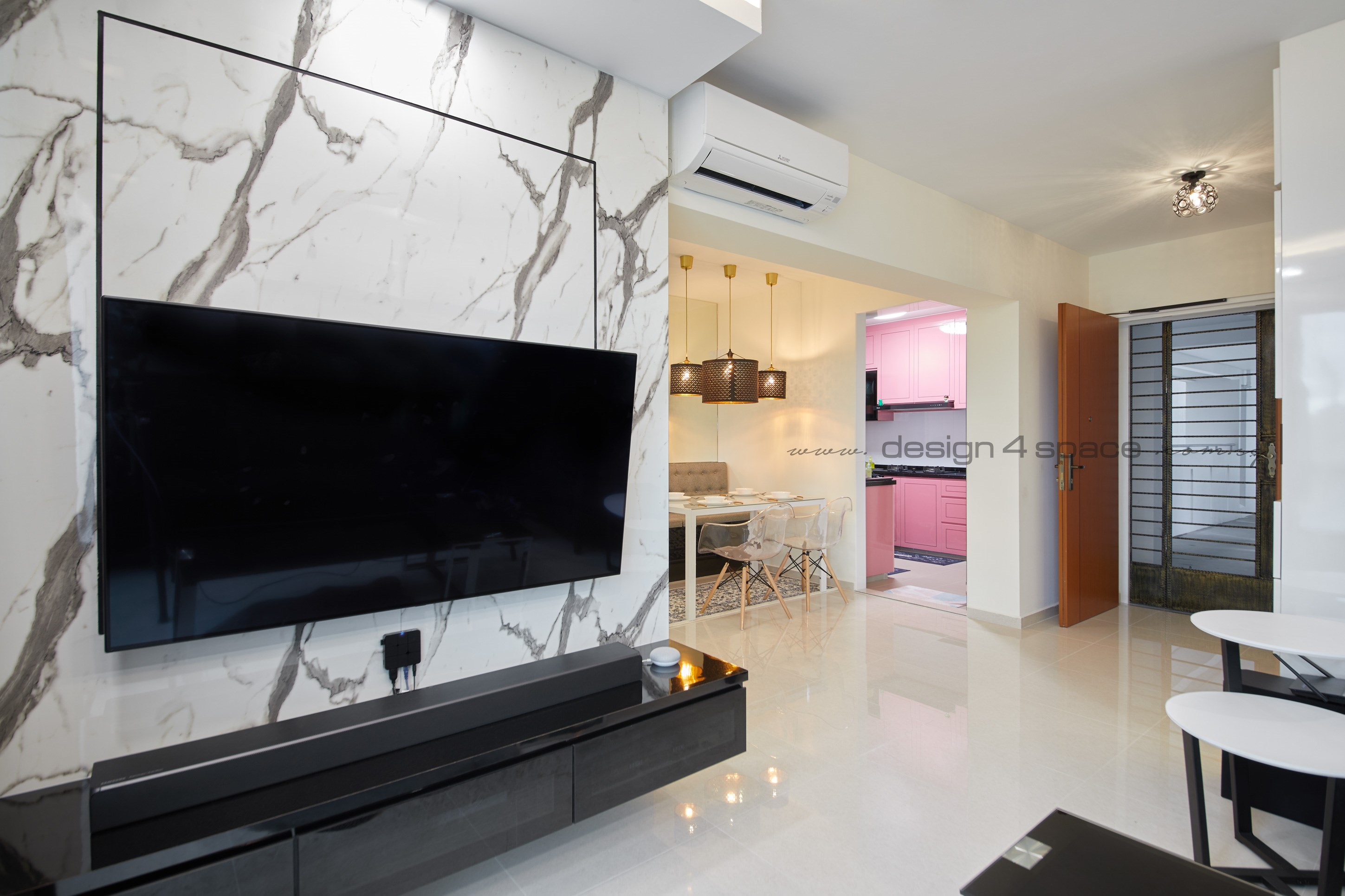 Minimalist, Victorian Design - Living Room - HDB 4 Room - Design by Design 4 Space Pte Ltd