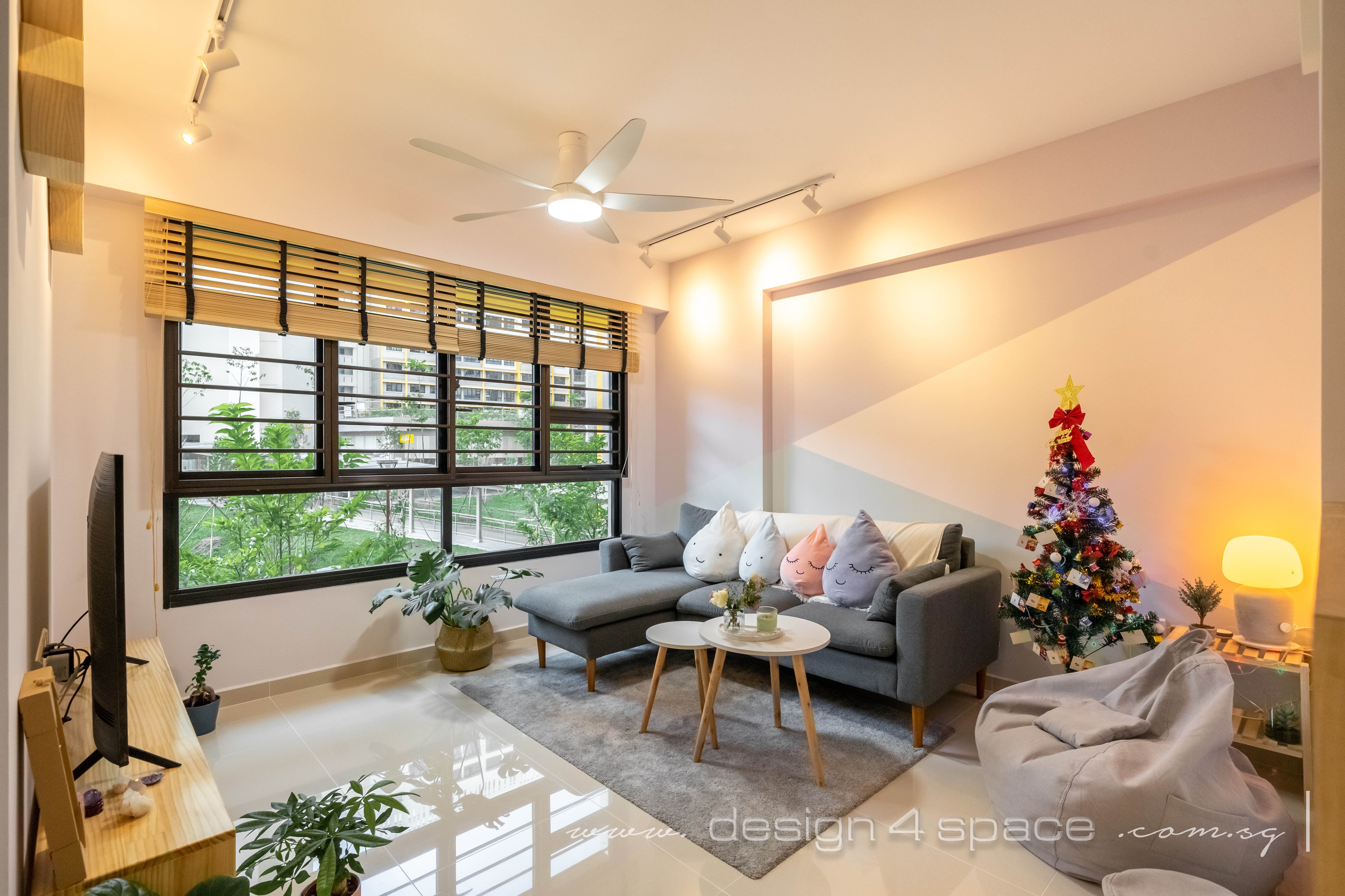 Contemporary, Modern Design - Living Room - HDB 4 Room - Design by Design 4 Space Pte Ltd