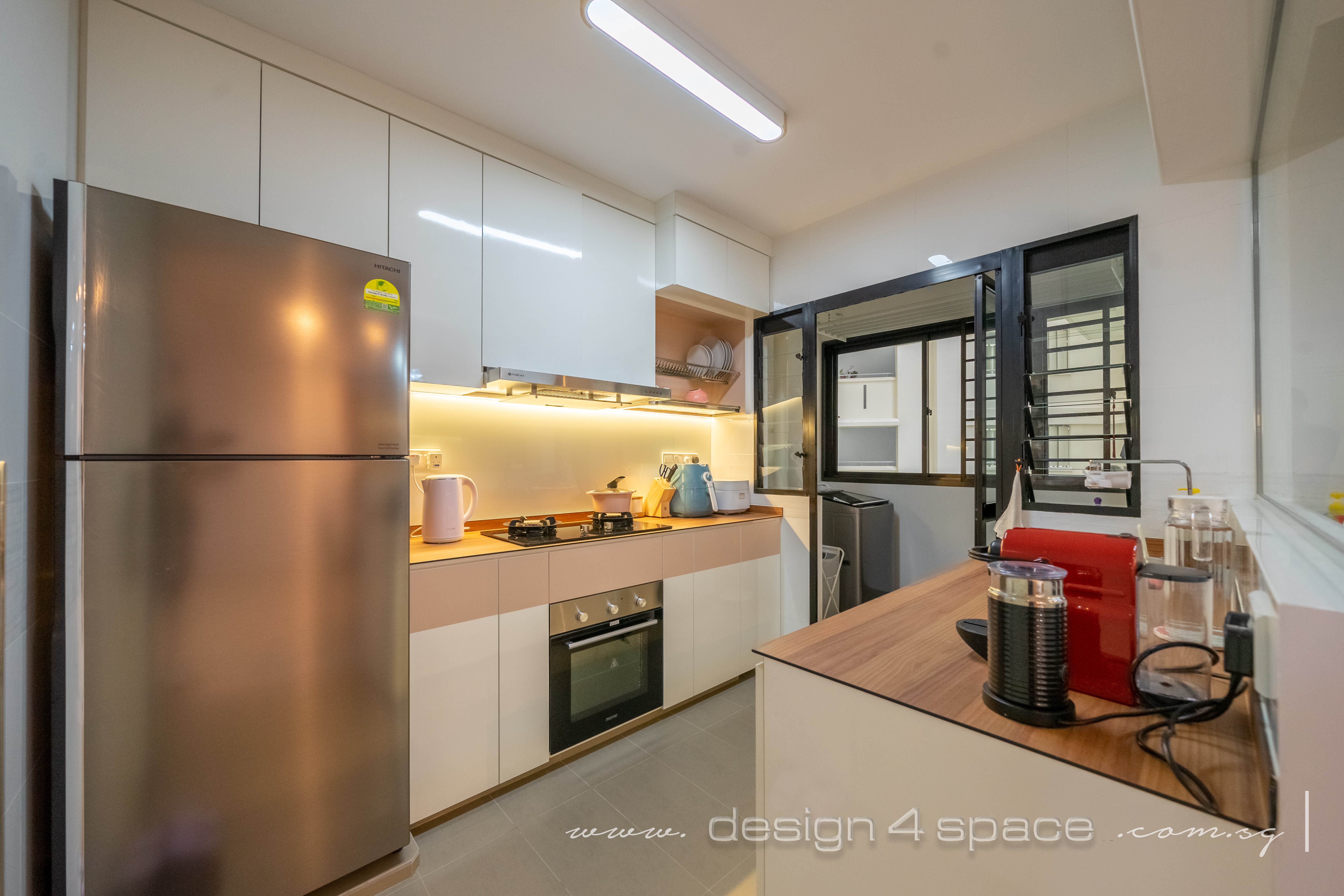 Contemporary, Modern Design - Kitchen - HDB 4 Room - Design by Design 4 Space Pte Ltd