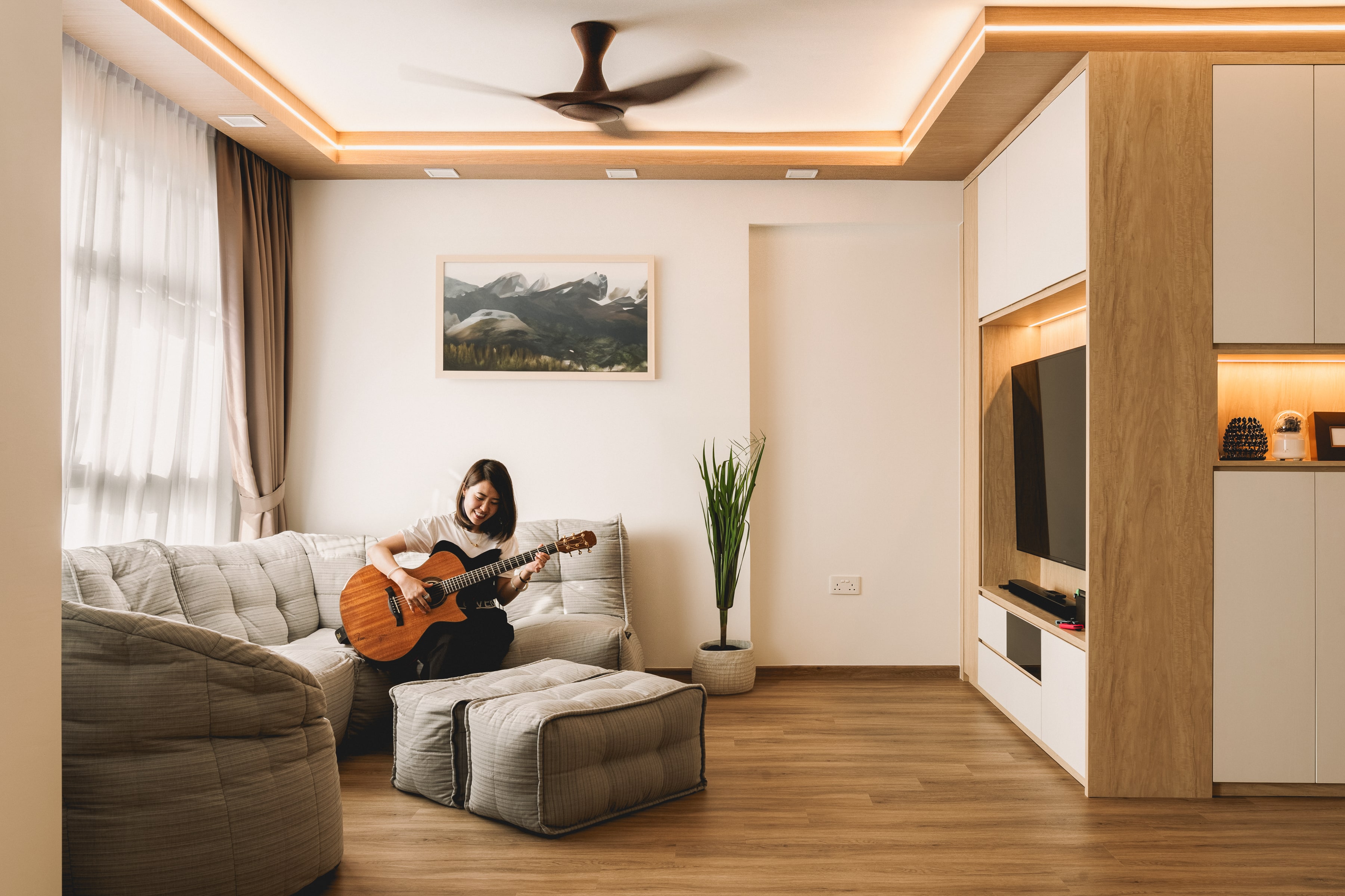 Scandinavian Design - Living Room - HDB 4 Room - Design by Design 4 Space Pte Ltd
