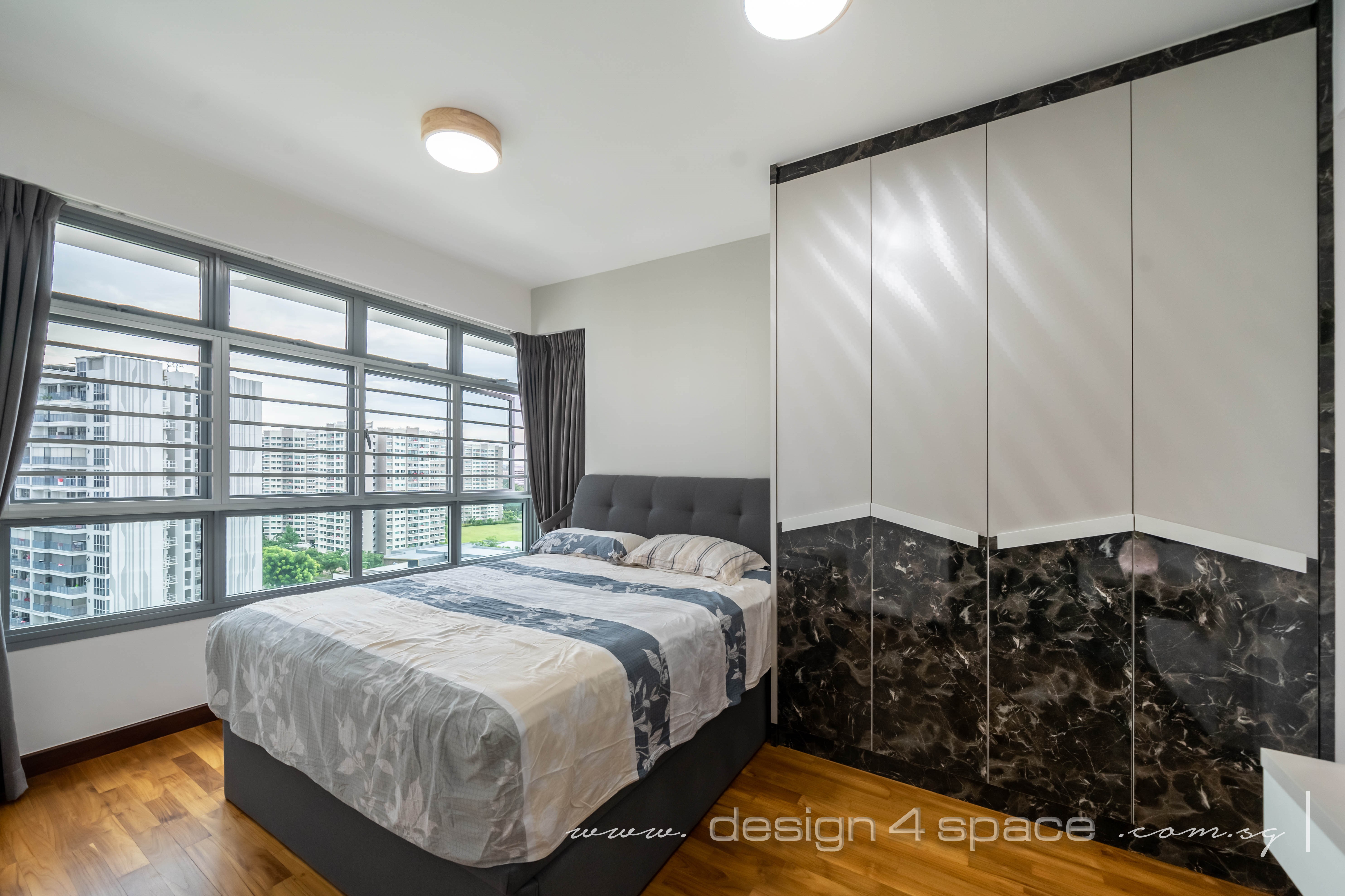 Contemporary Design - Bedroom - HDB 4 Room - Design by Design 4 Space Pte Ltd