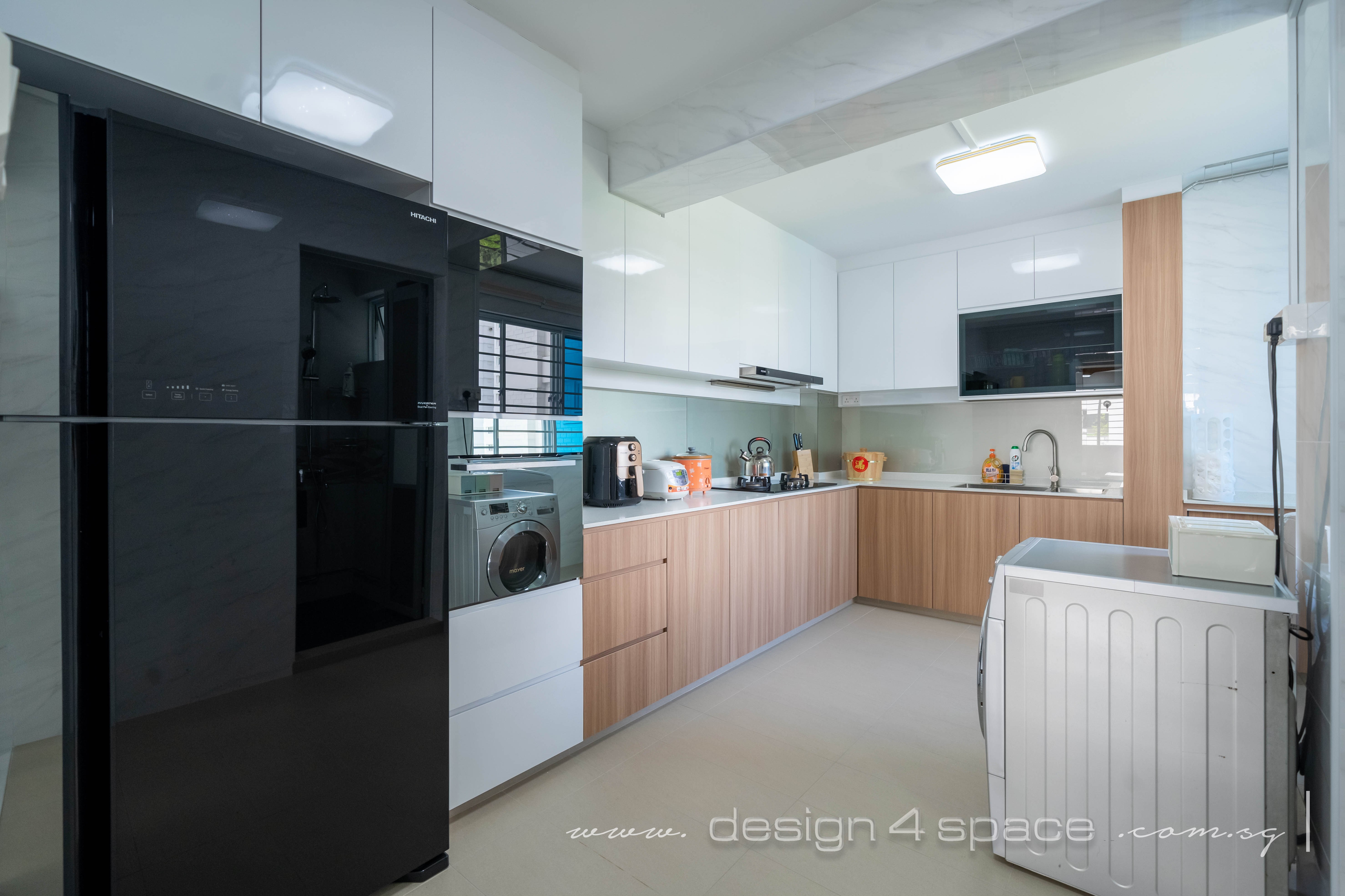 Contemporary, Modern Design - Kitchen - HDB 4 Room - Design by Design 4 Space Pte Ltd