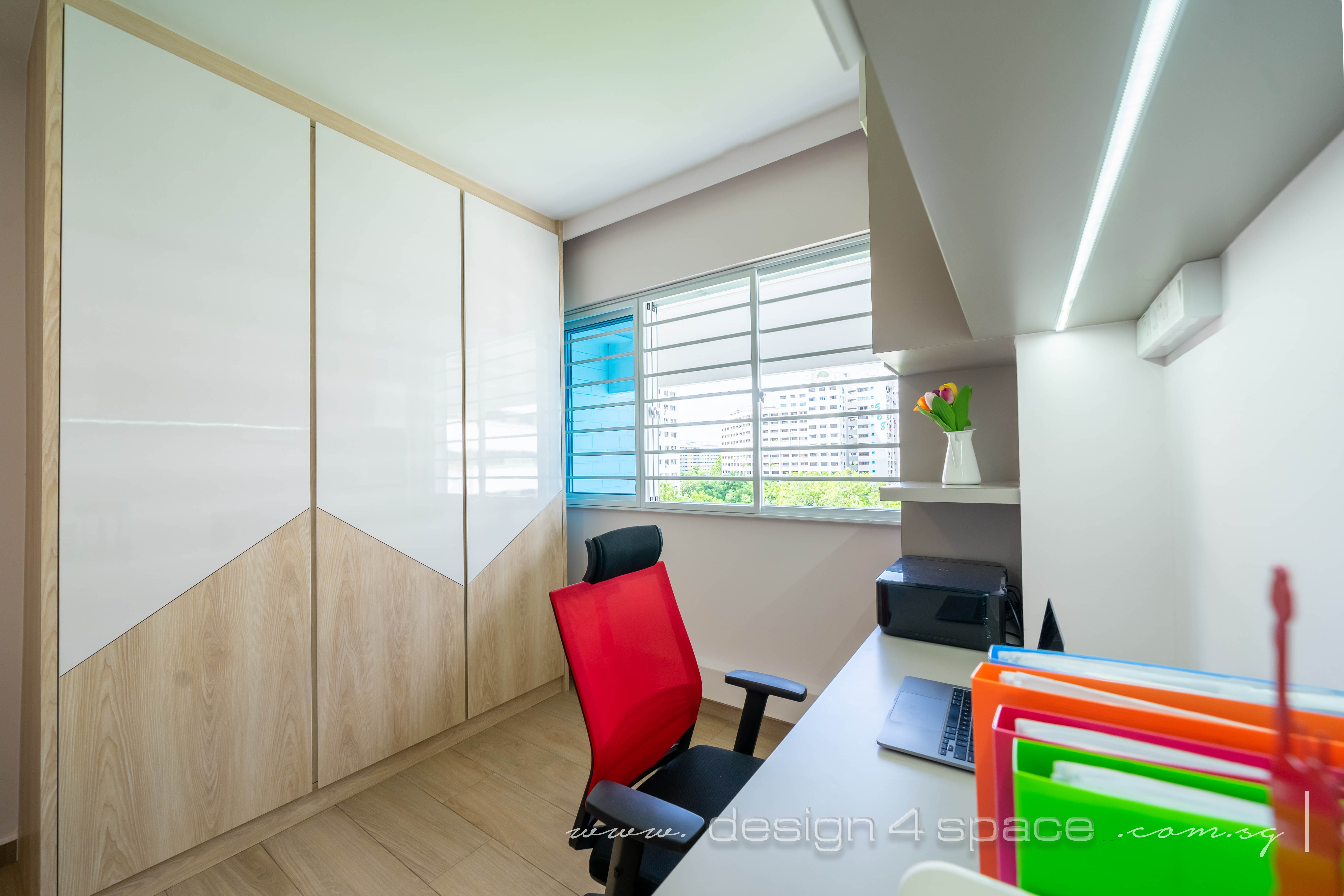 Contemporary, Modern Design - Bedroom - HDB 4 Room - Design by Design 4 Space Pte Ltd