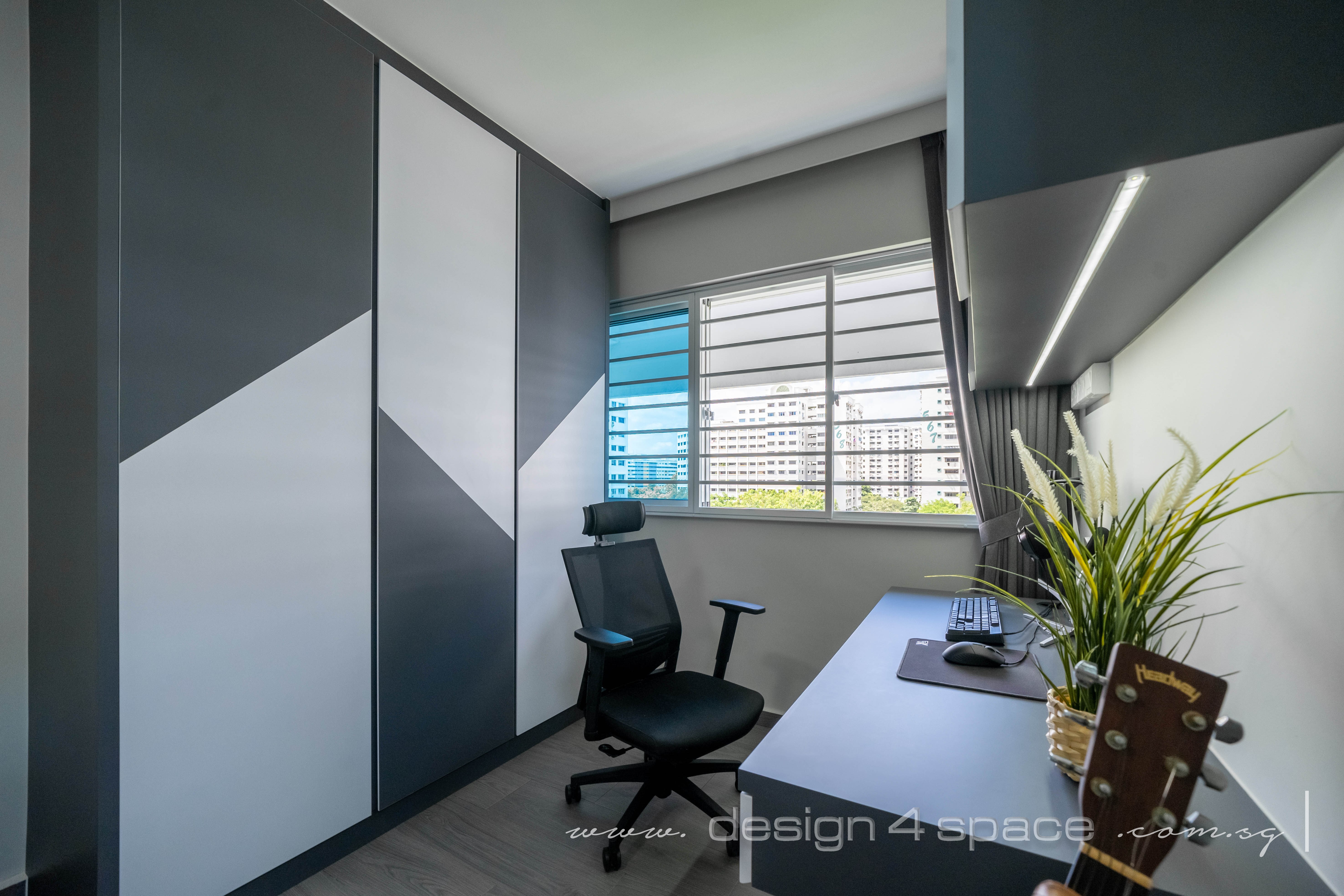 Contemporary, Modern Design - Bedroom - HDB 4 Room - Design by Design 4 Space Pte Ltd