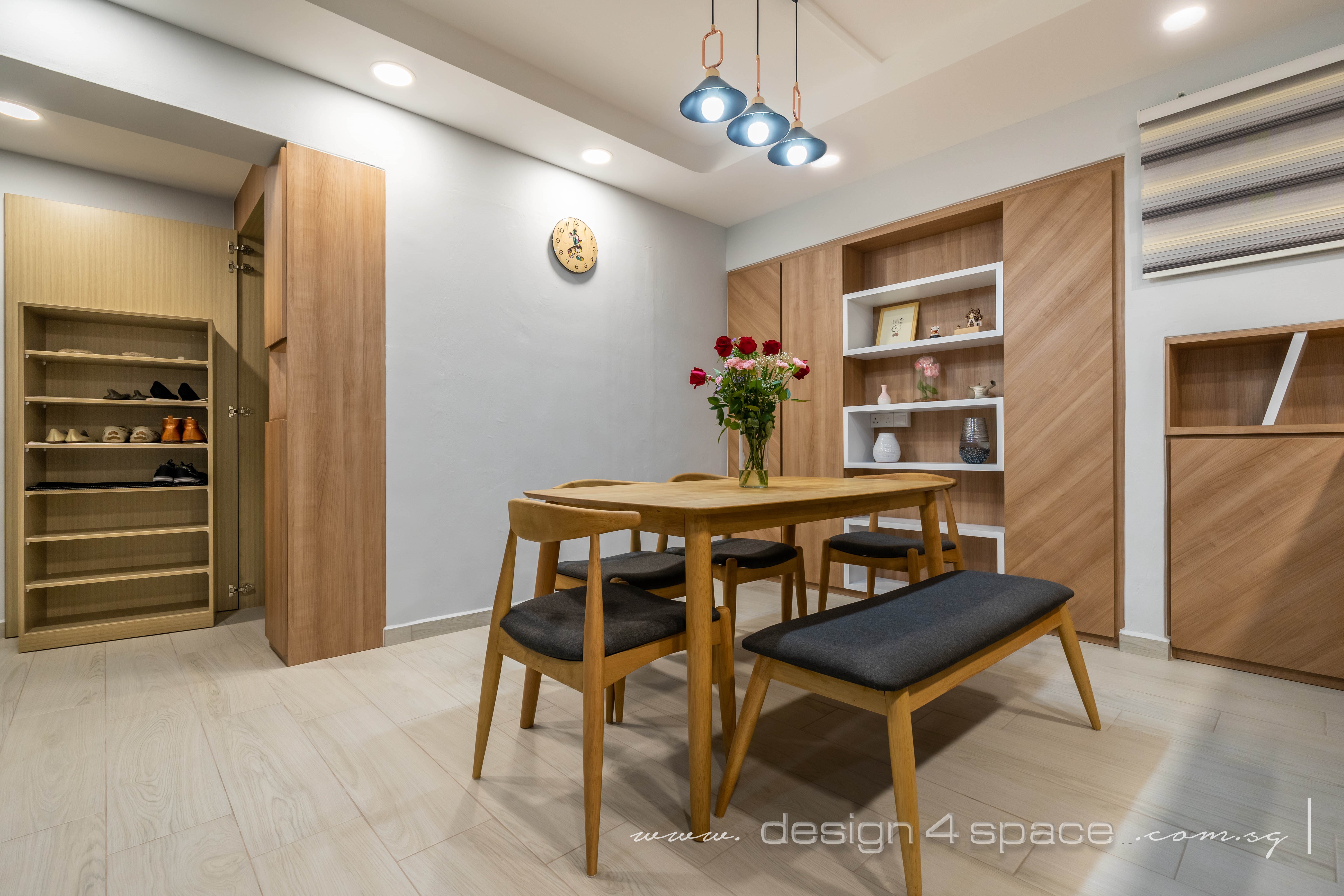 Scandinavian Design - Dining Room - HDB 4 Room - Design by Design 4 Space Pte Ltd