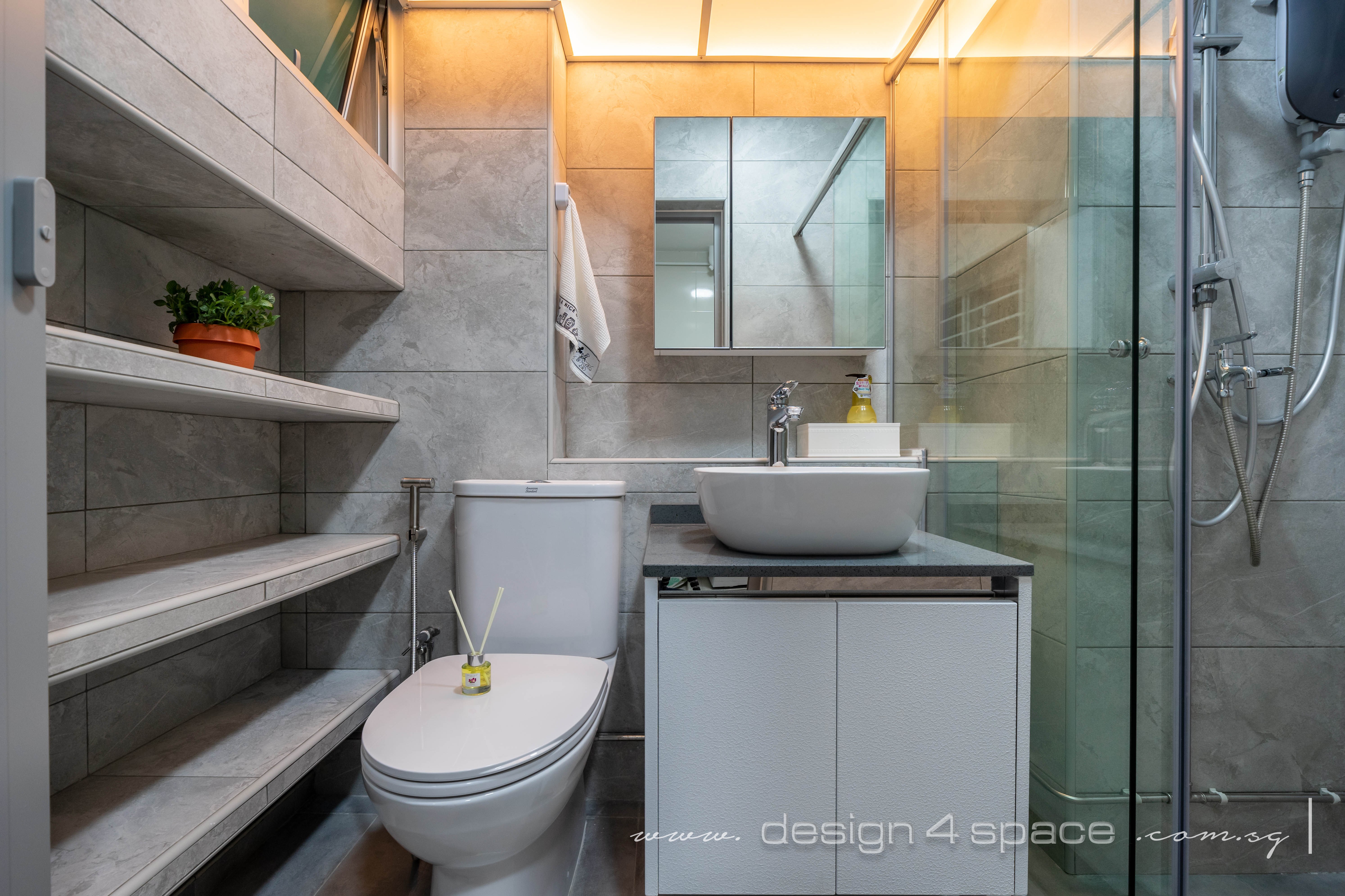 Scandinavian Design - Bathroom - HDB 4 Room - Design by Design 4 Space Pte Ltd