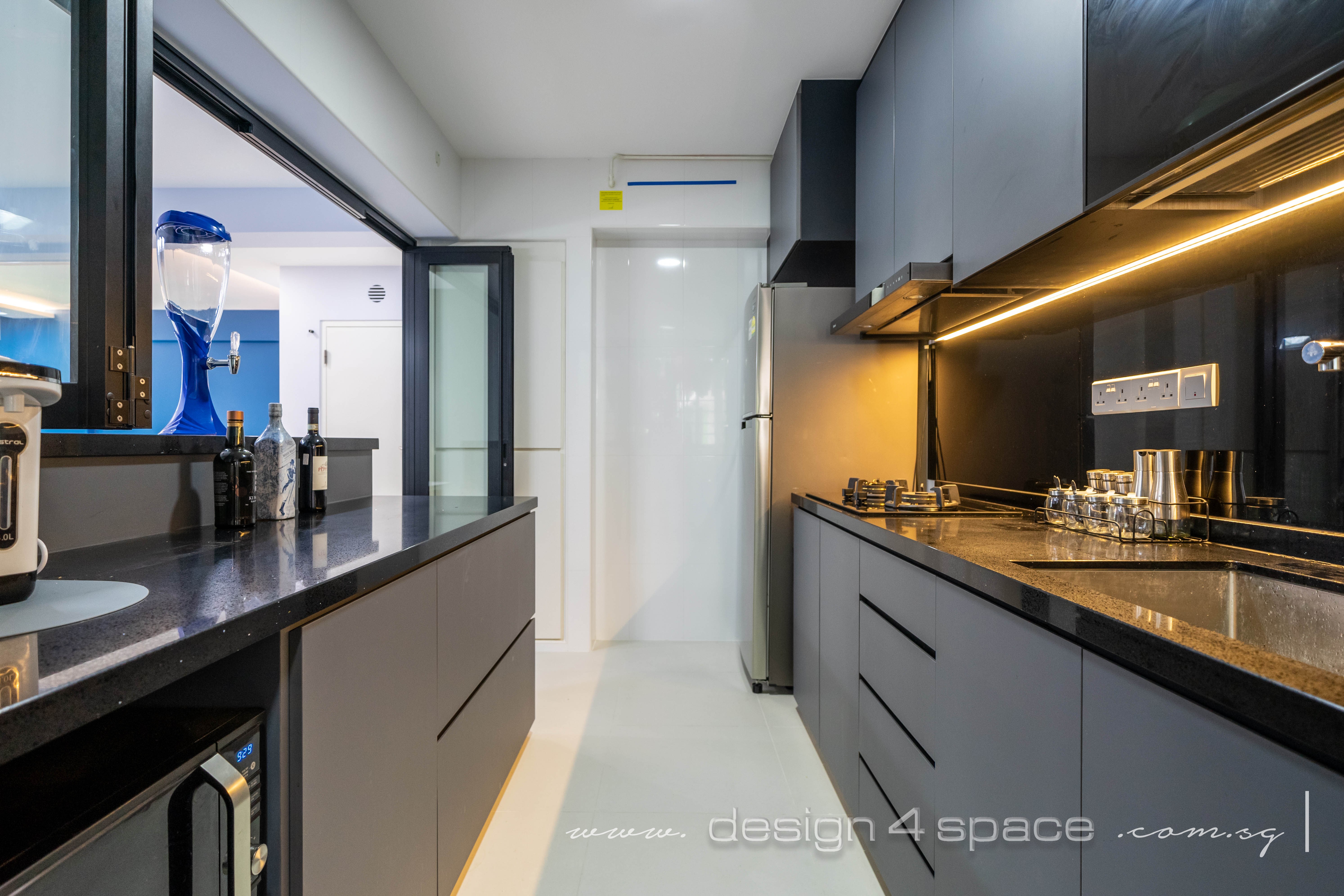 Modern Design - Kitchen - HDB 4 Room - Design by Design 4 Space Pte Ltd