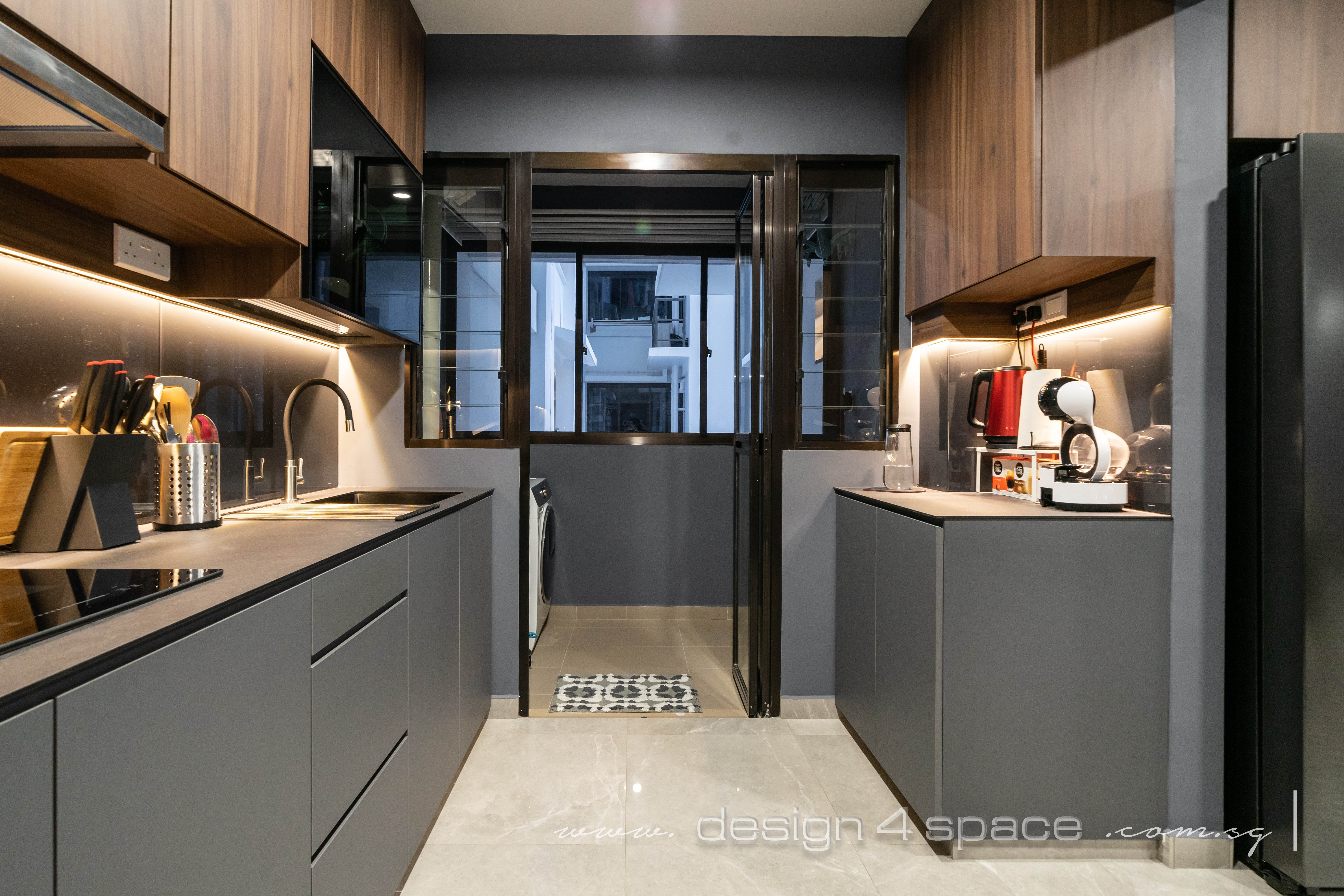 Contemporary, Modern Design - Kitchen - HDB 4 Room - Design by Design 4 Space Pte Ltd