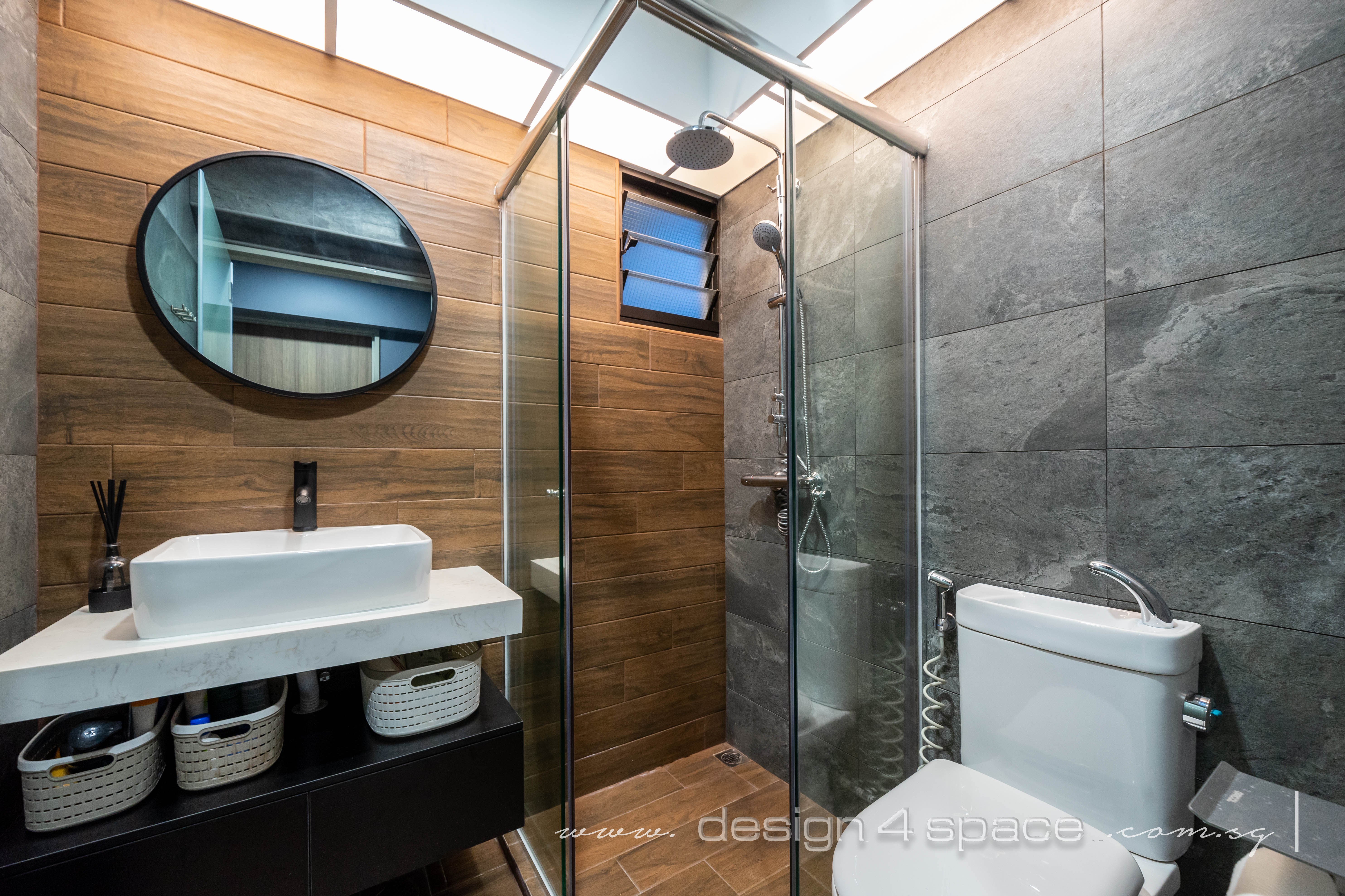 Contemporary, Modern Design - Bathroom - HDB 4 Room - Design by Design 4 Space Pte Ltd