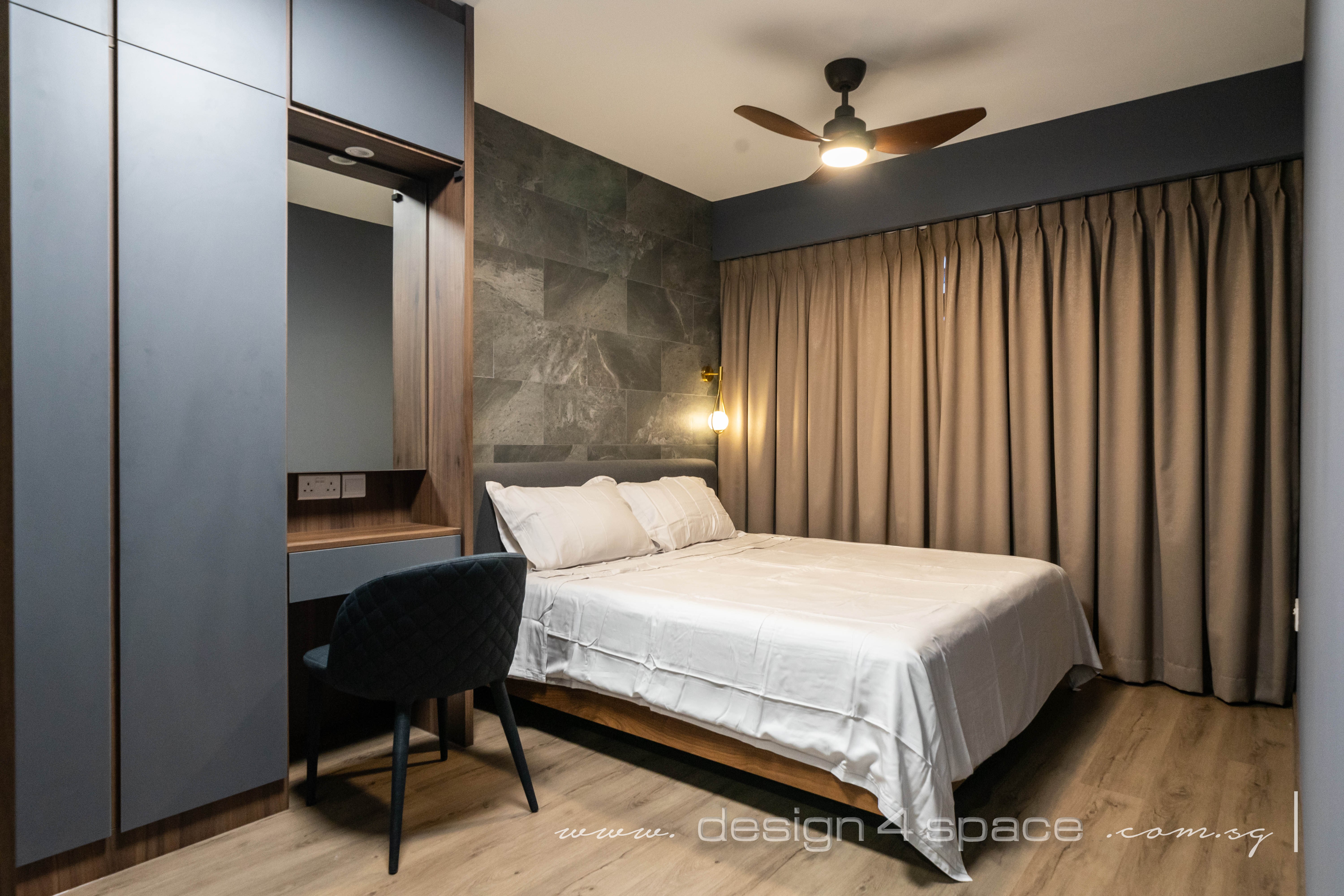 Contemporary, Modern Design - Bedroom - HDB 4 Room - Design by Design 4 Space Pte Ltd