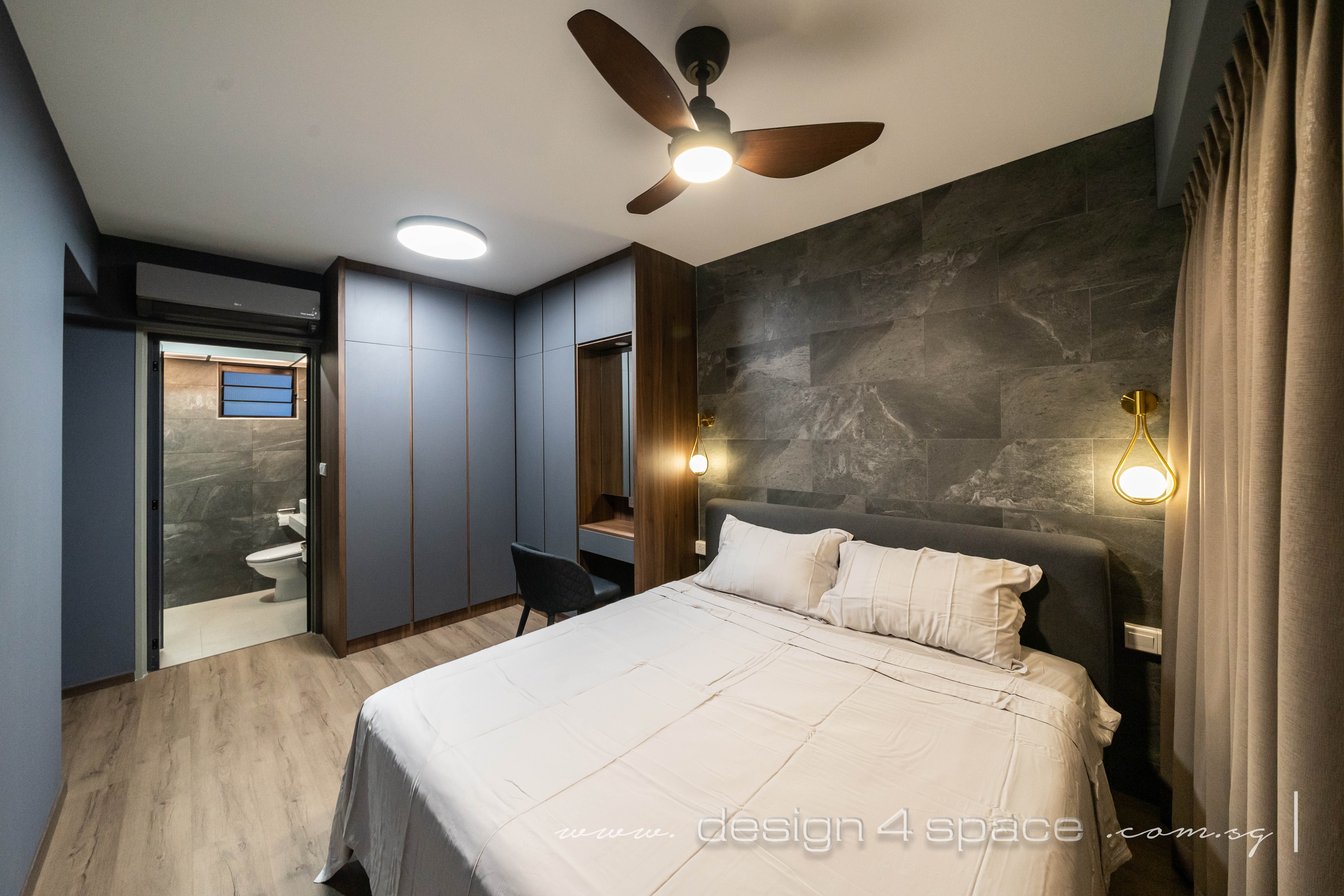 Contemporary, Modern Design - Bedroom - HDB 4 Room - Design by Design 4 Space Pte Ltd