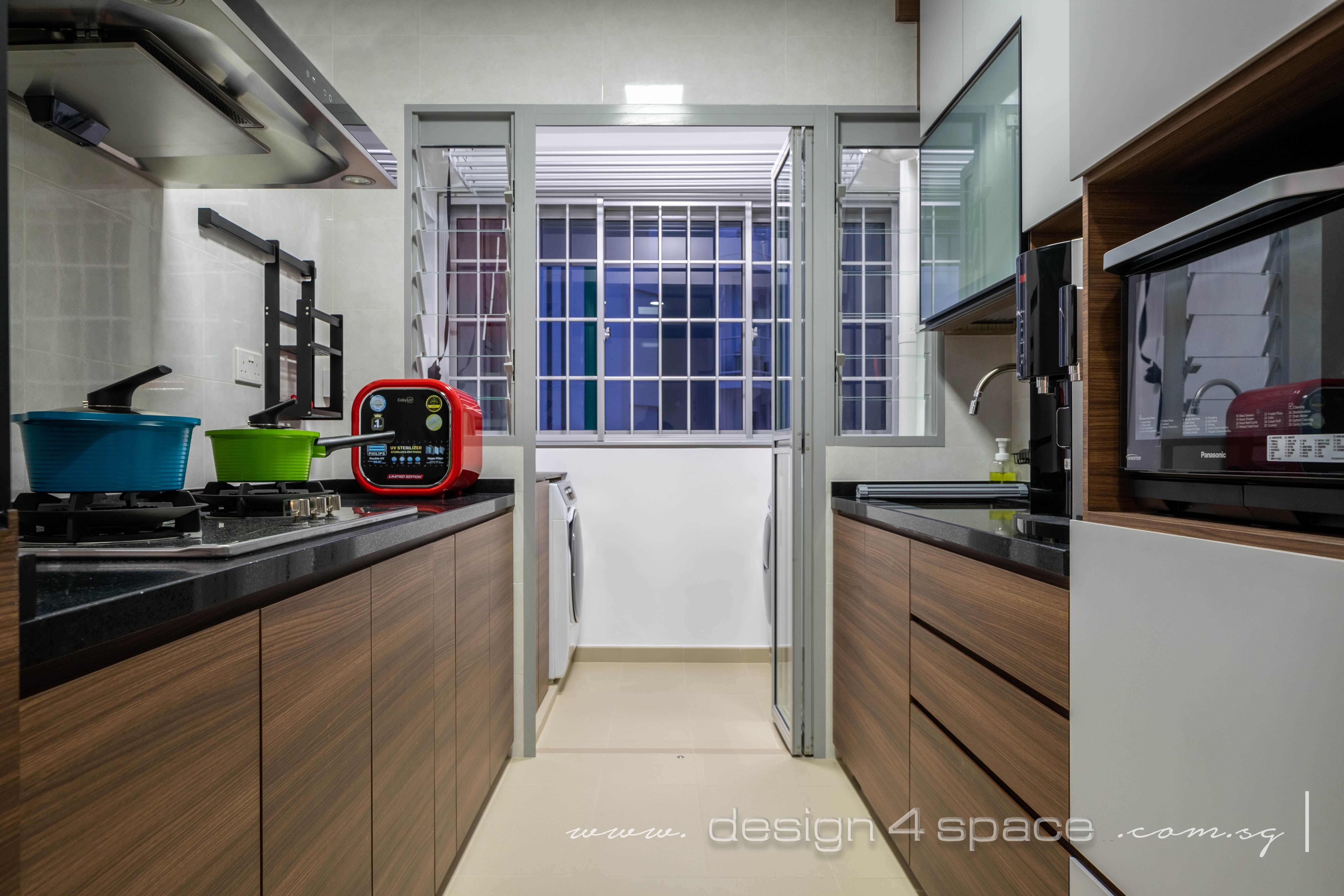 Minimalist, Modern Design - Kitchen - HDB 4 Room - Design by Design 4 Space Pte Ltd