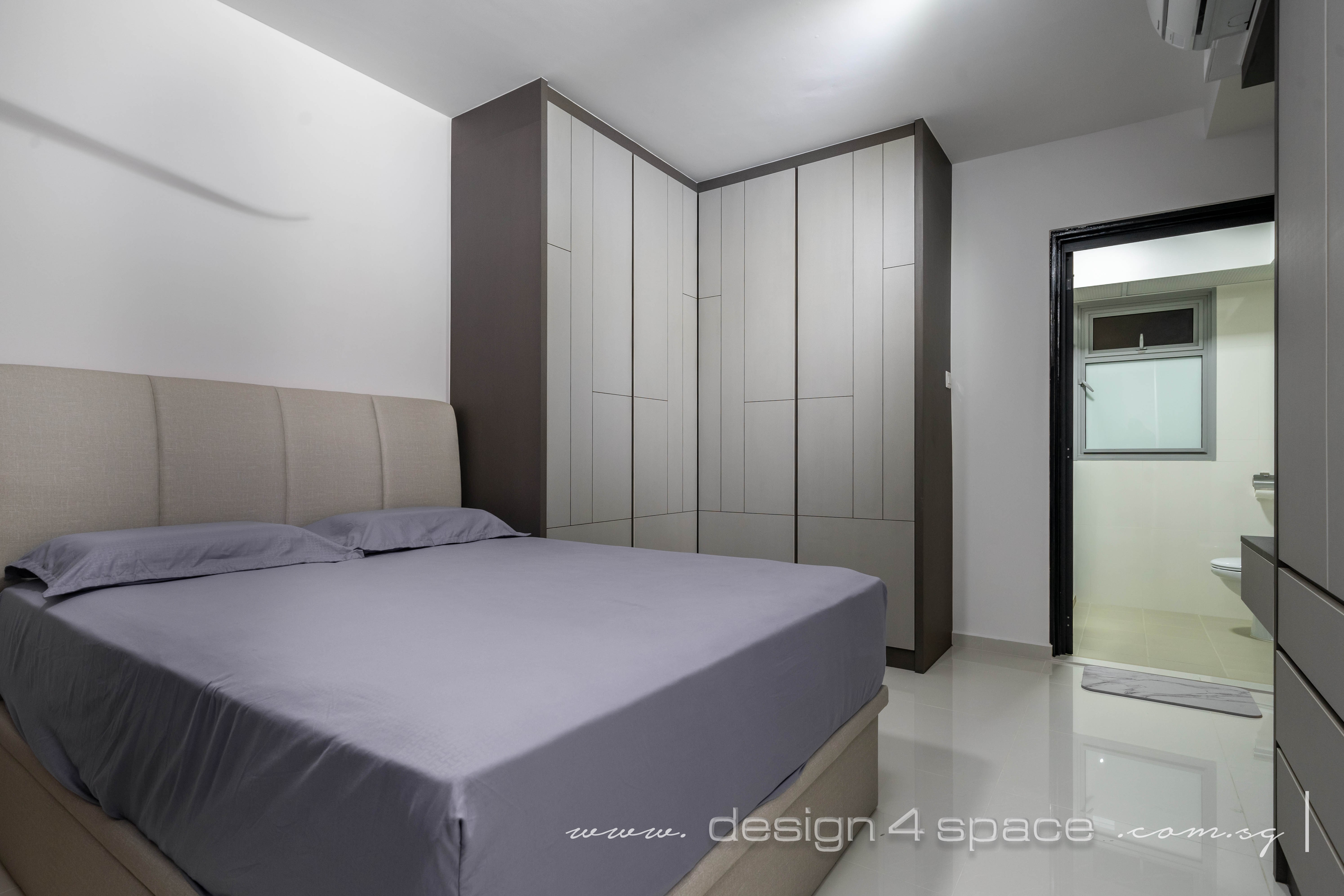 Minimalist, Modern Design - Bedroom - HDB 4 Room - Design by Design 4 Space Pte Ltd