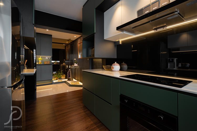 Contemporary, Modern Design - Kitchen - HDB 4 Room - Design by Design 4 Space Pte Ltd