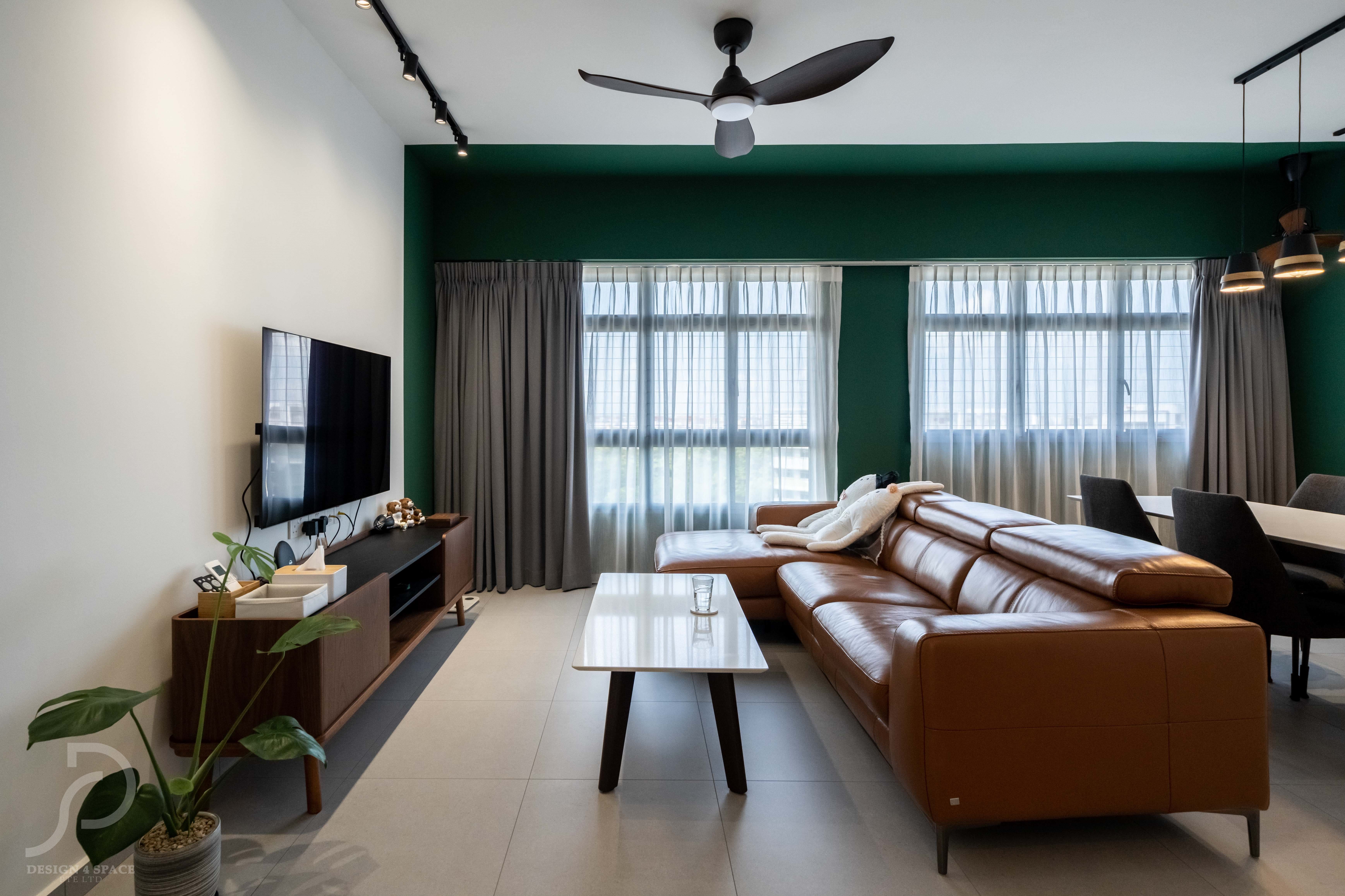 Modern Design - Living Room - HDB 4 Room - Design by Design 4 Space Pte Ltd