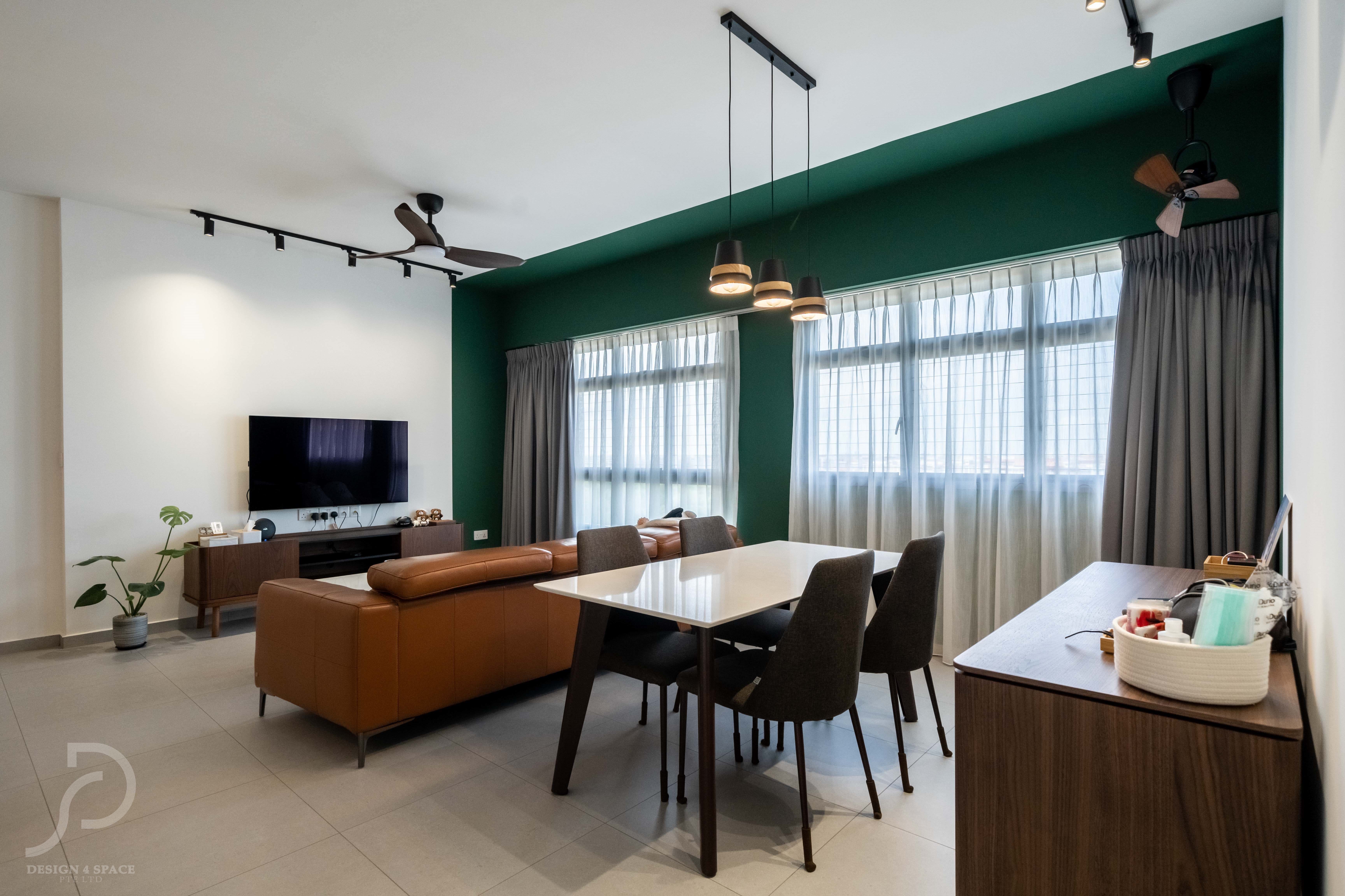 Modern Design - Living Room - HDB 4 Room - Design by Design 4 Space Pte Ltd