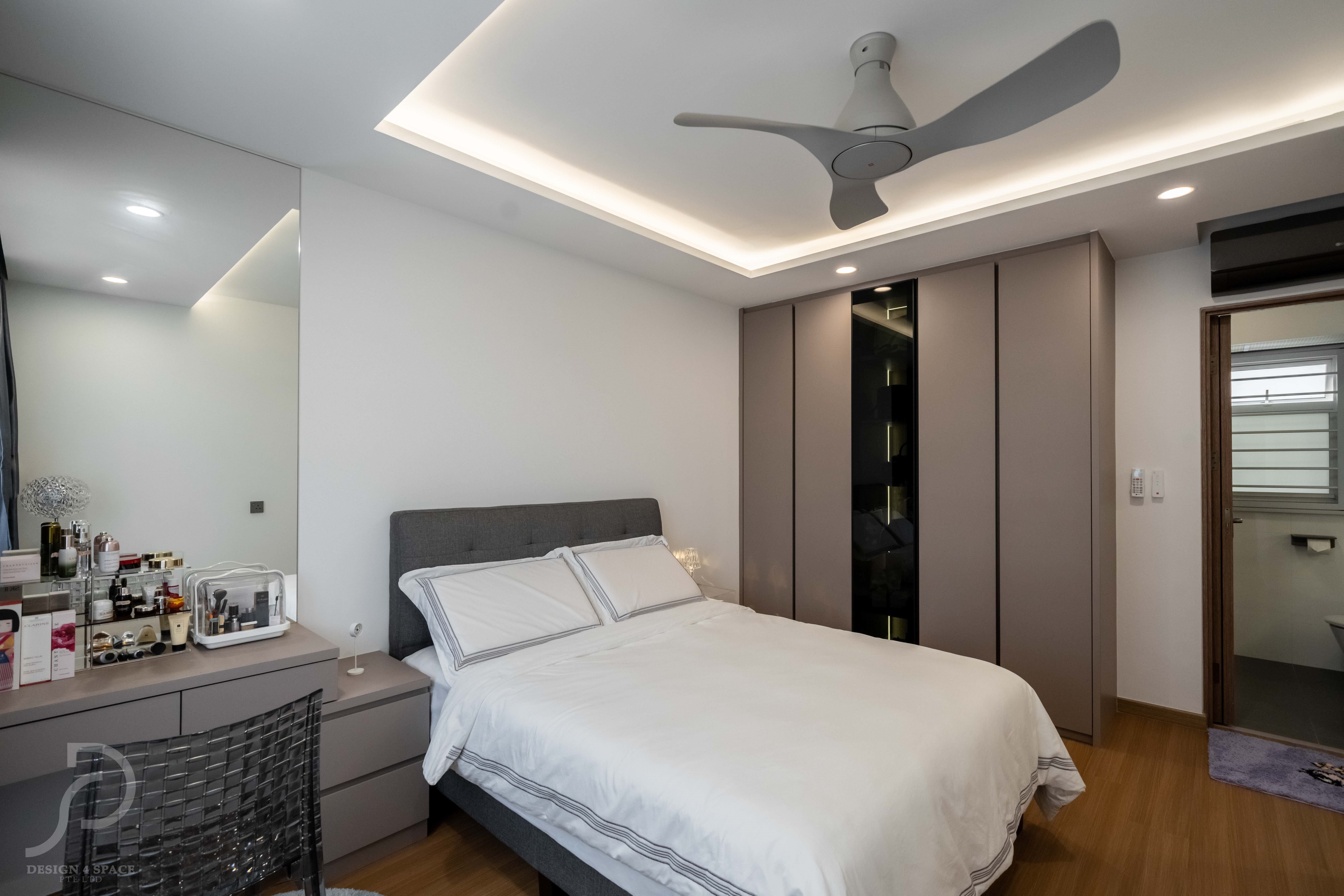 Contemporary, Modern Design - Bedroom - HDB 4 Room - Design by Design 4 Space Pte Ltd