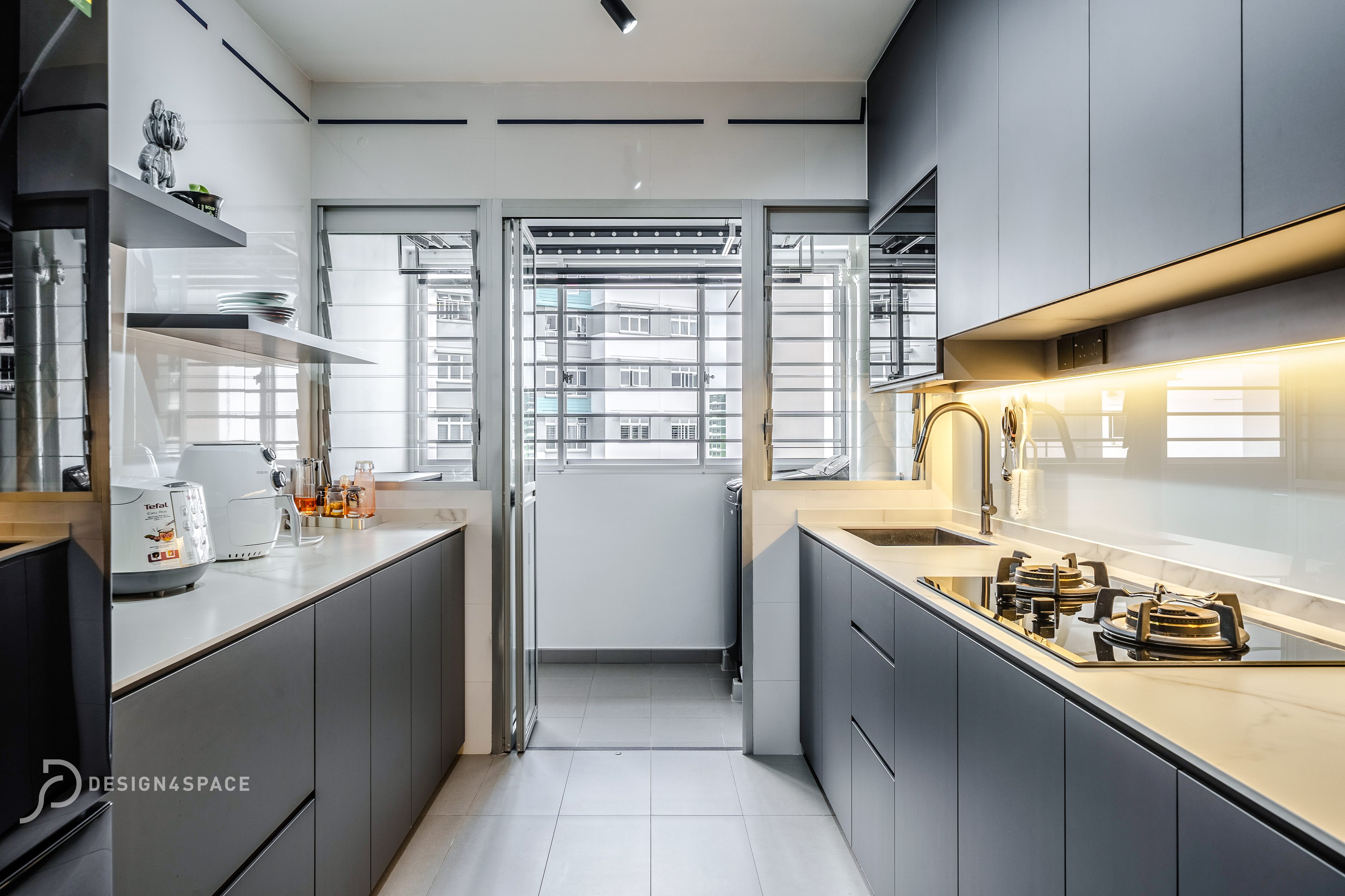 Contemporary Design - Kitchen - HDB 4 Room - Design by Design 4 Space Pte Ltd