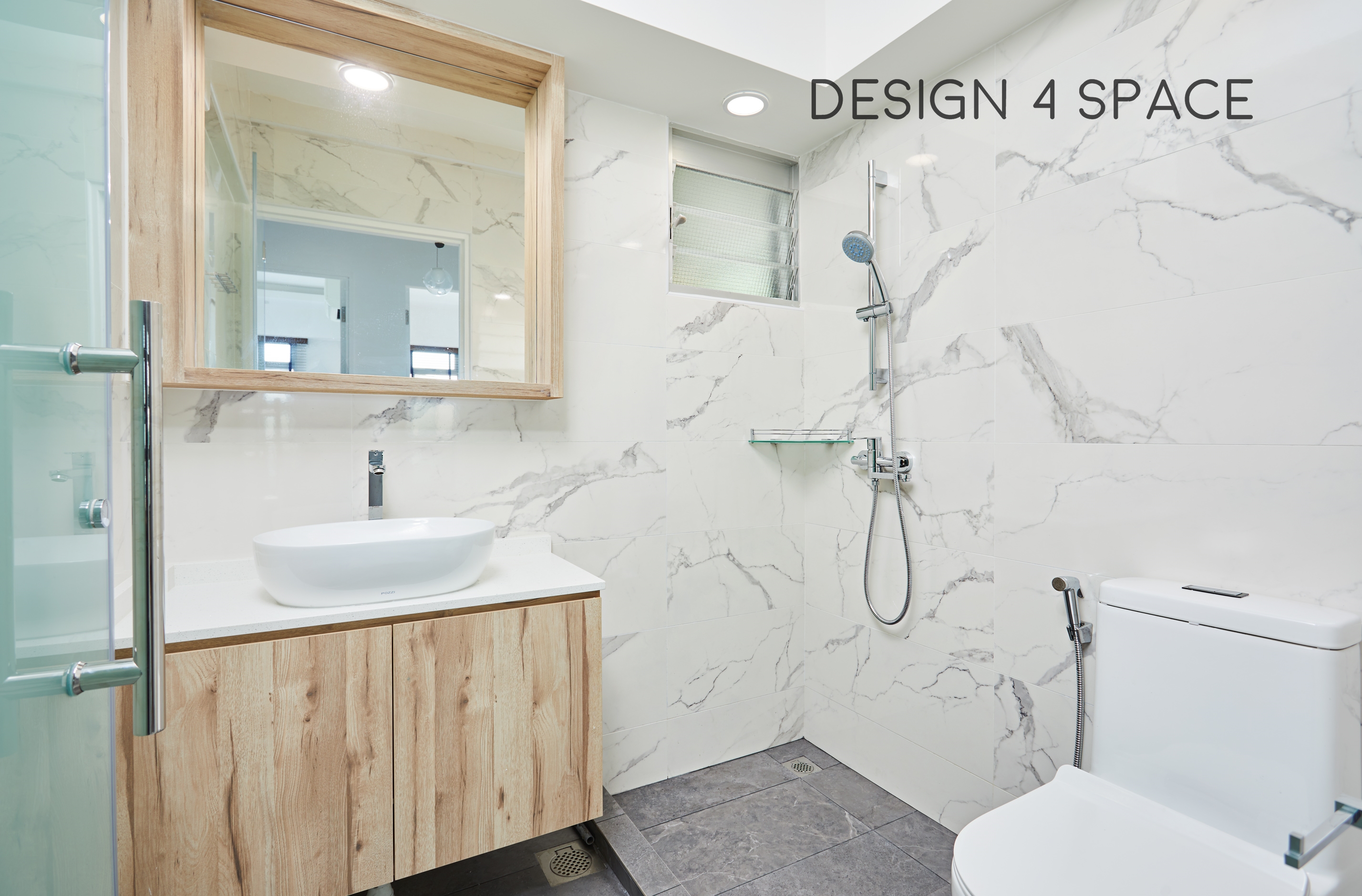 Contemporary, Minimalist, Modern Design - Bathroom - HDB 4 Room - Design by Design 4 Space Pte Ltd