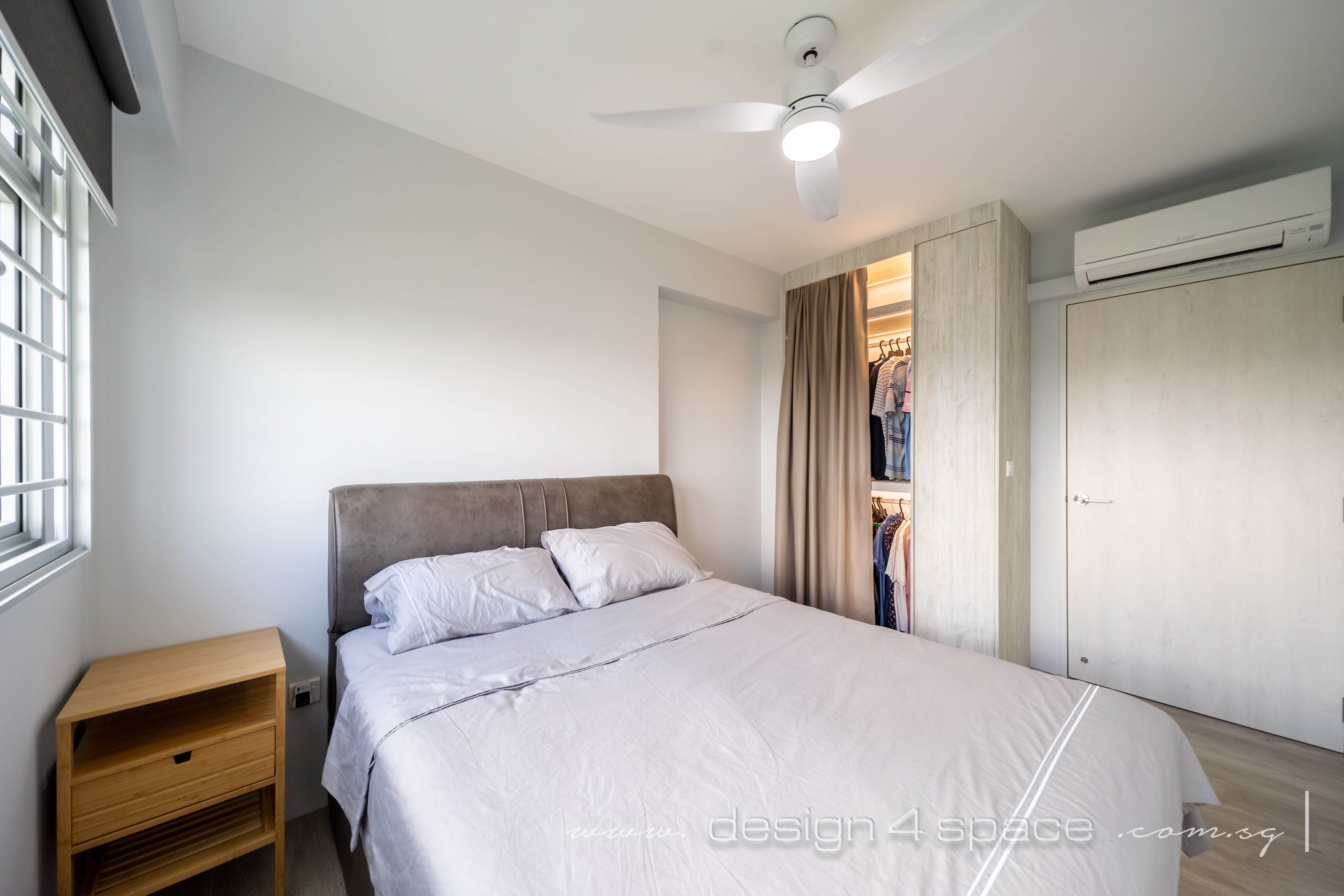 Industrial Design - Bedroom - HDB 4 Room - Design by Design 4 Space Pte Ltd