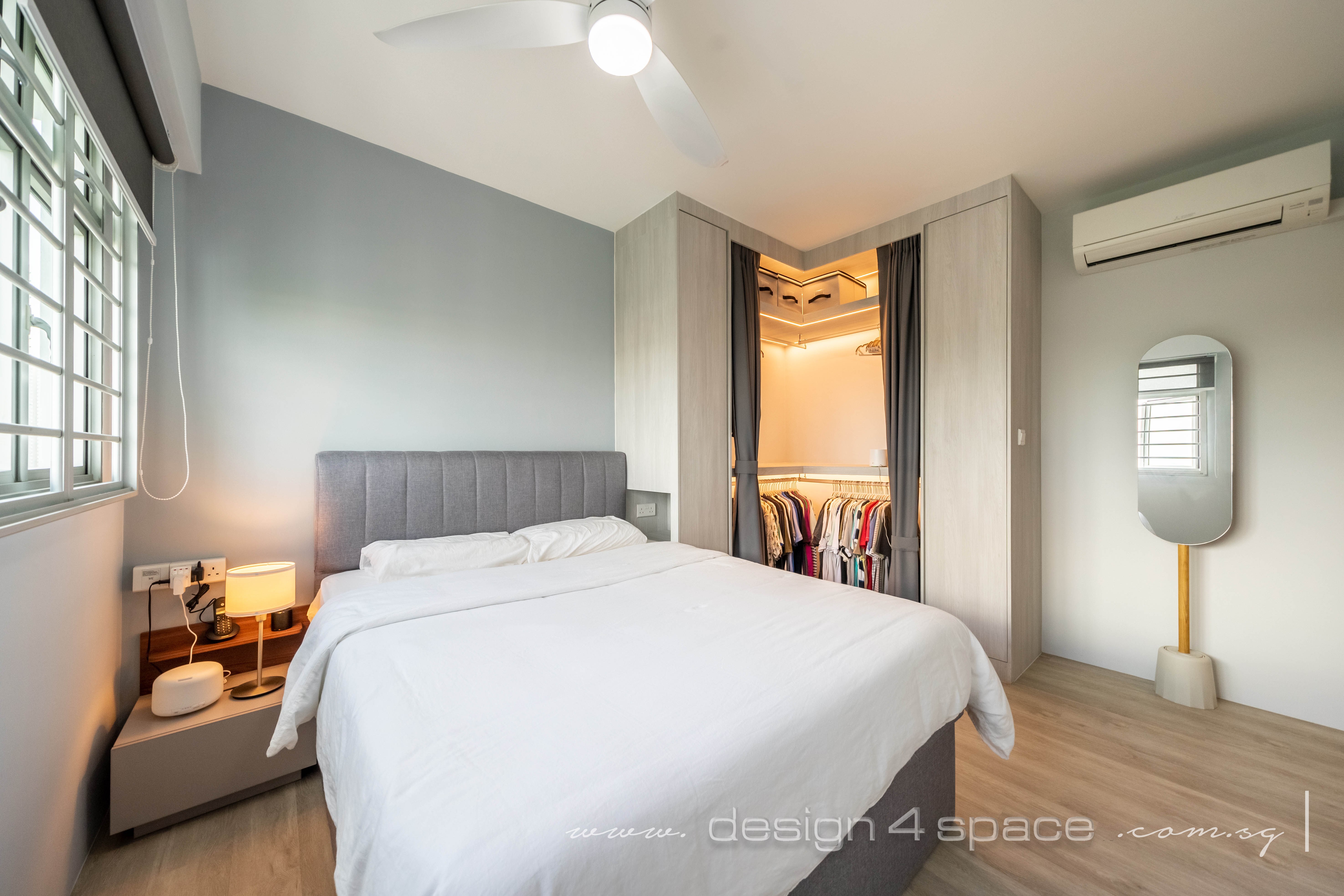 Industrial Design - Bedroom - HDB 4 Room - Design by Design 4 Space Pte Ltd