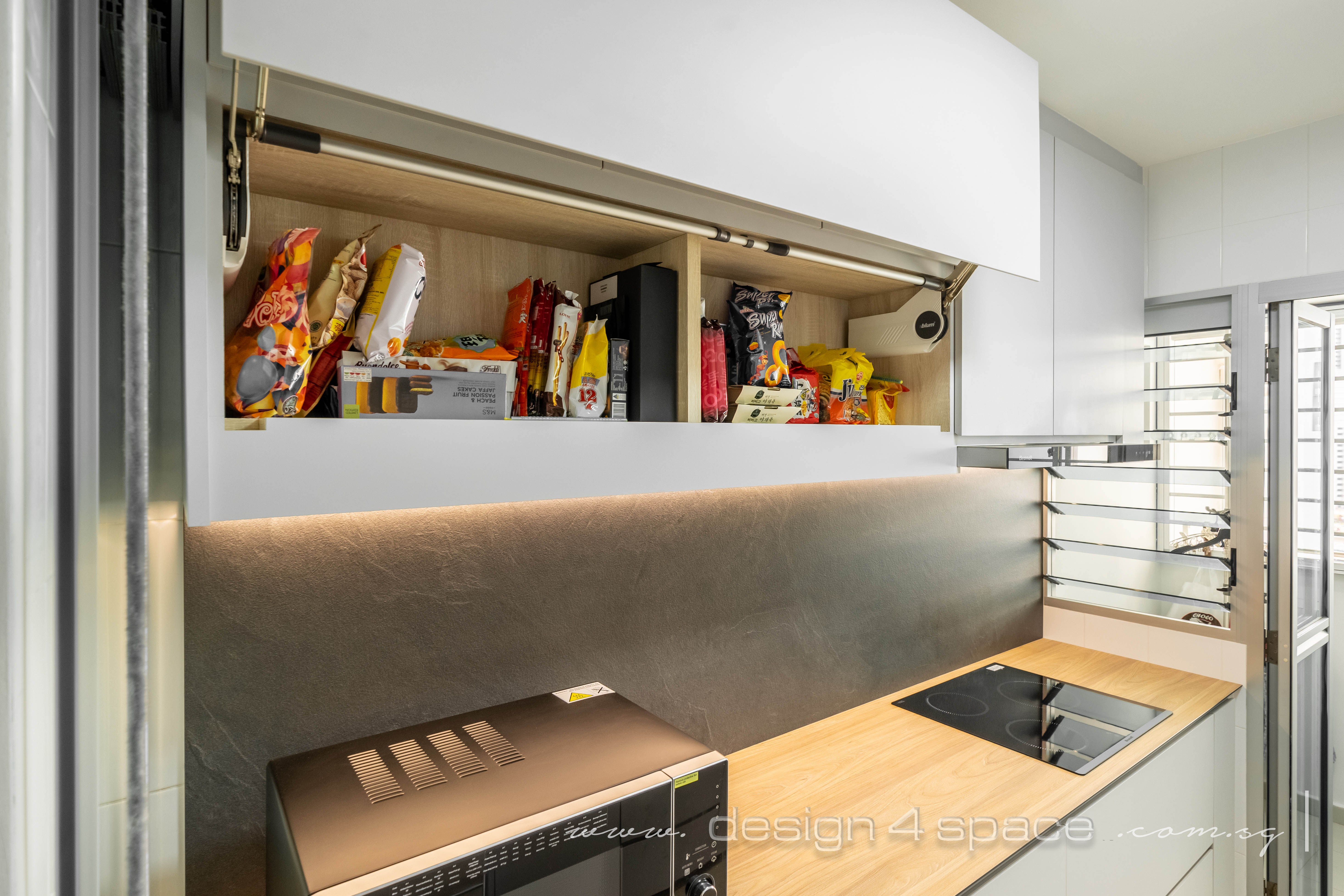 Industrial Design - Kitchen - HDB 4 Room - Design by Design 4 Space Pte Ltd