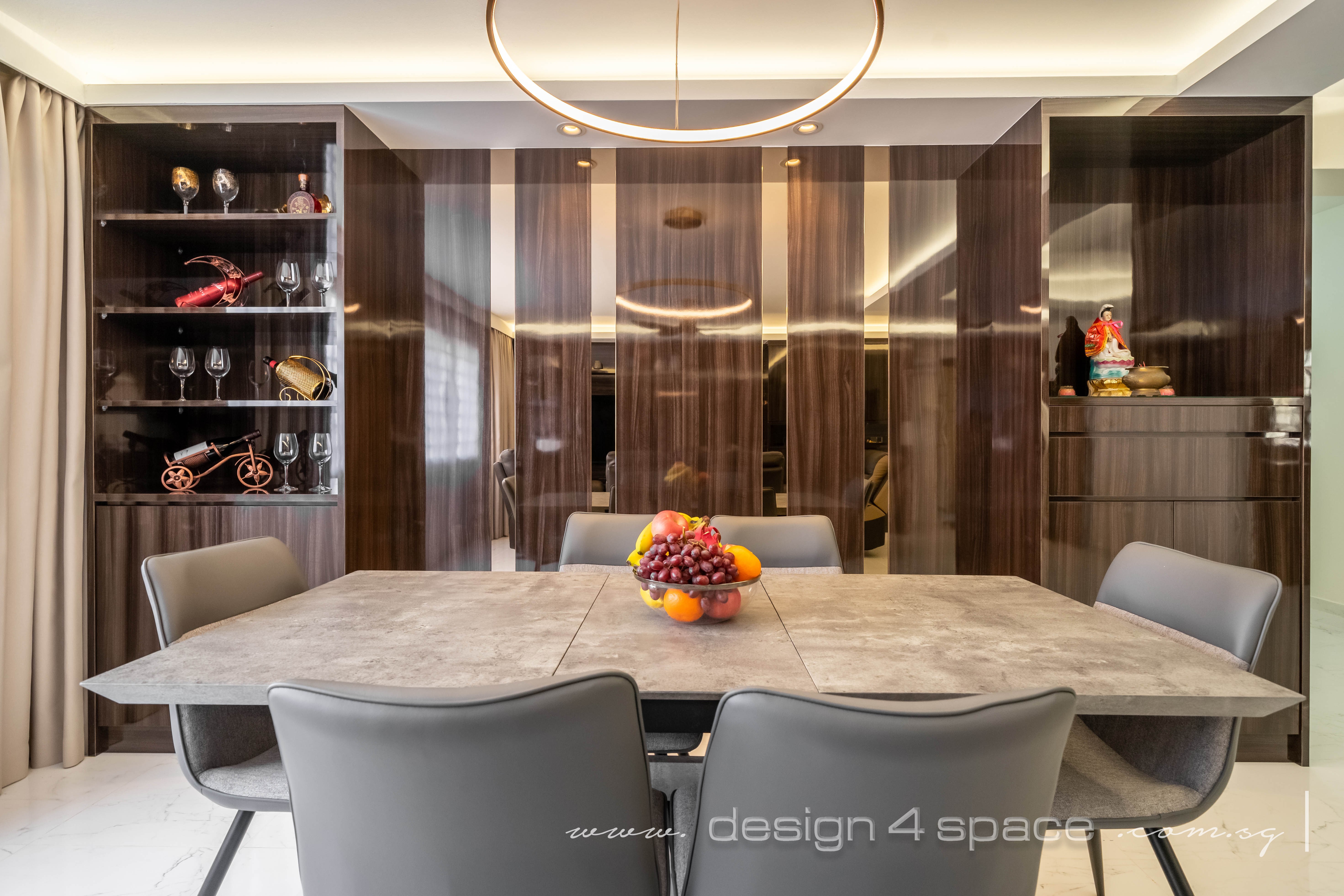 Contemporary Design - Dining Room - HDB 4 Room - Design by Design 4 Space Pte Ltd