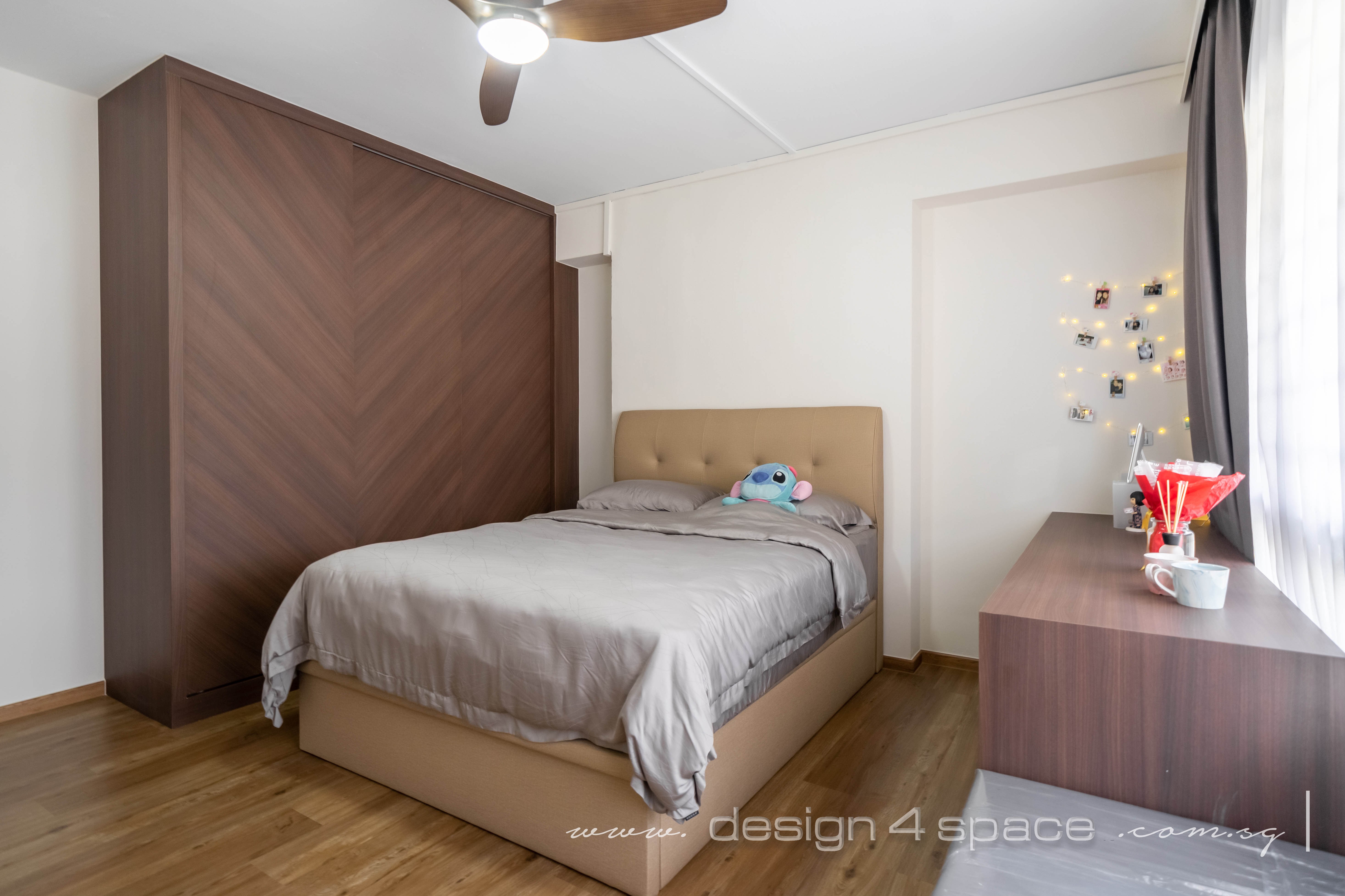 Contemporary Design - Bedroom - HDB 4 Room - Design by Design 4 Space Pte Ltd