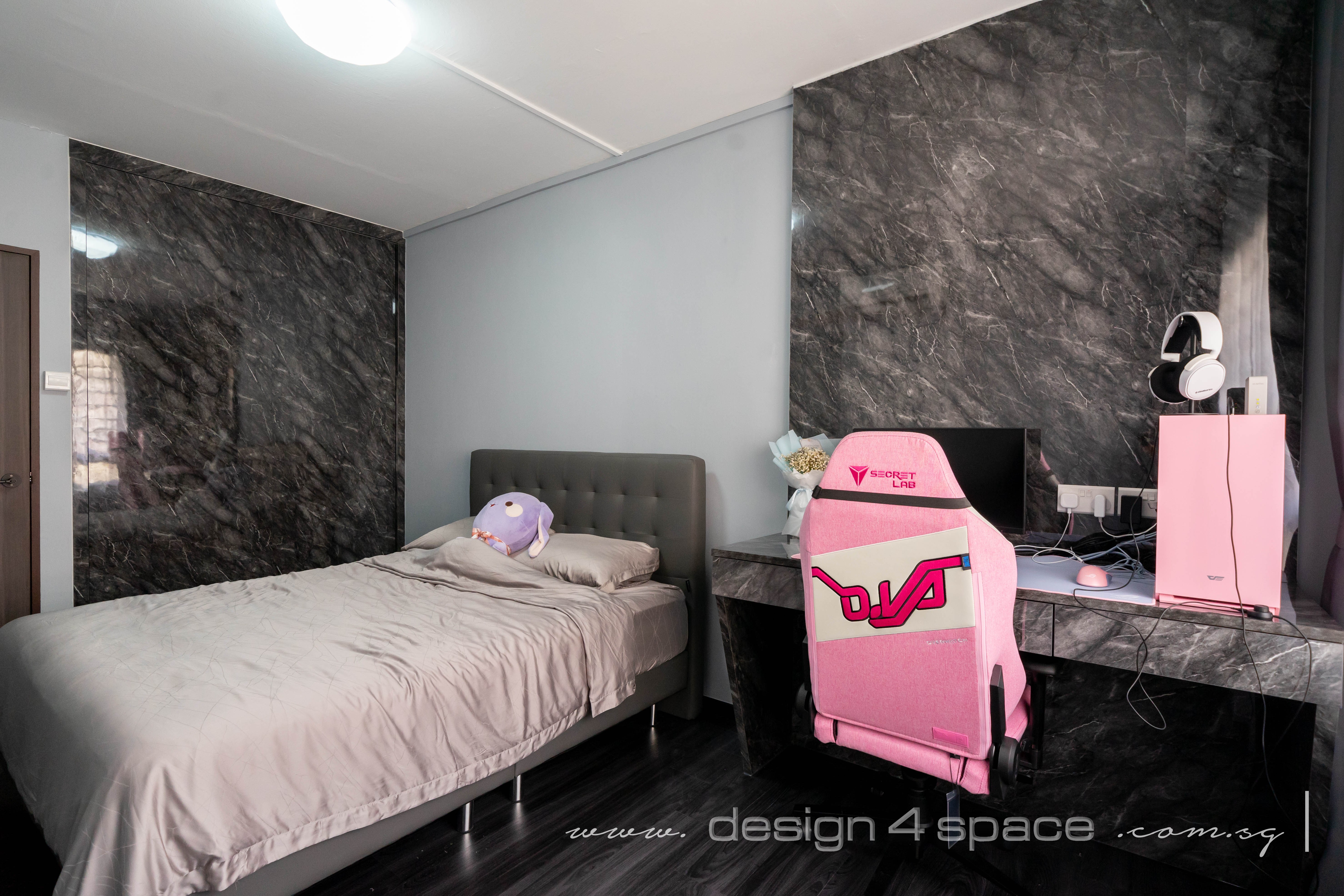 Contemporary Design - Bedroom - HDB 4 Room - Design by Design 4 Space Pte Ltd