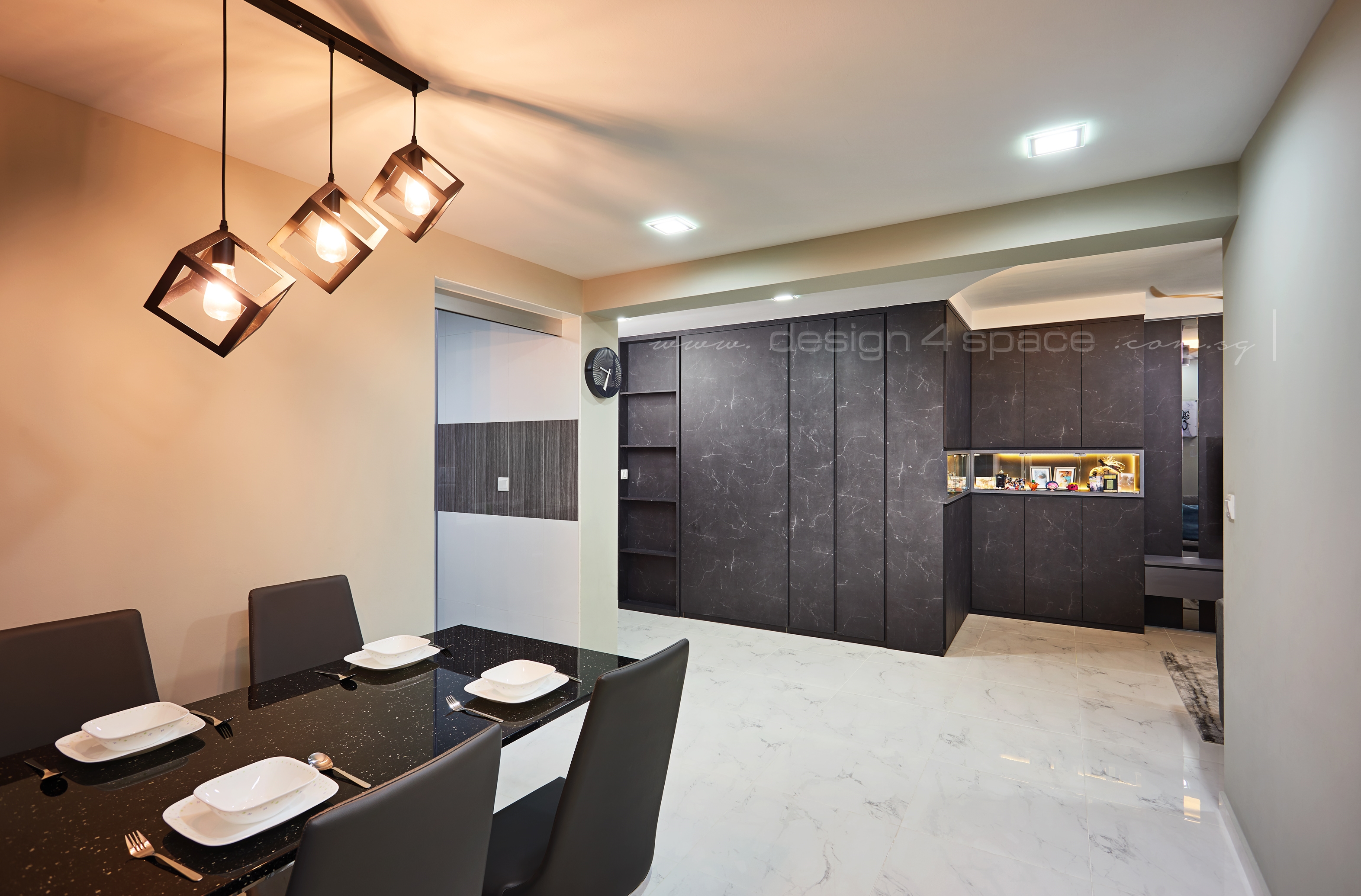 Contemporary, Minimalist, Modern Design - Dining Room - HDB 4 Room - Design by Design 4 Space Pte Ltd