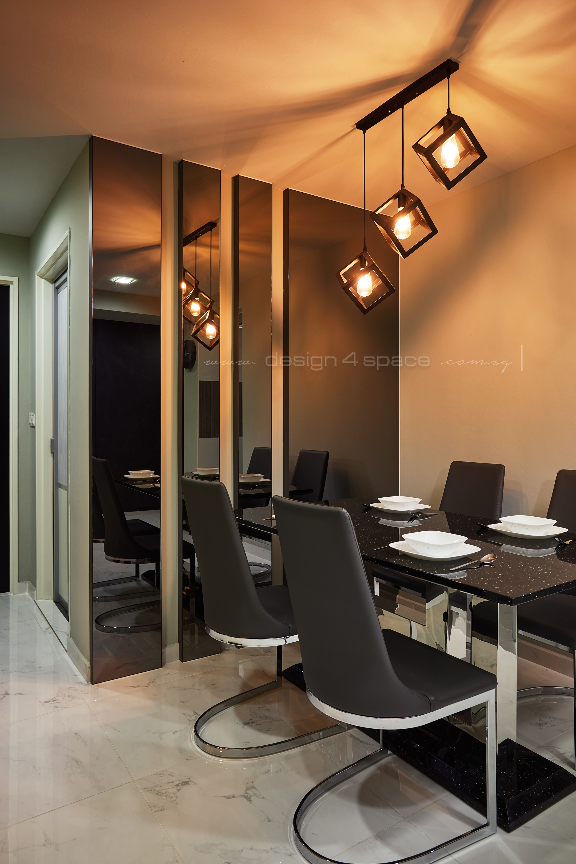 Contemporary, Minimalist, Modern Design - Dining Room - HDB 4 Room - Design by Design 4 Space Pte Ltd