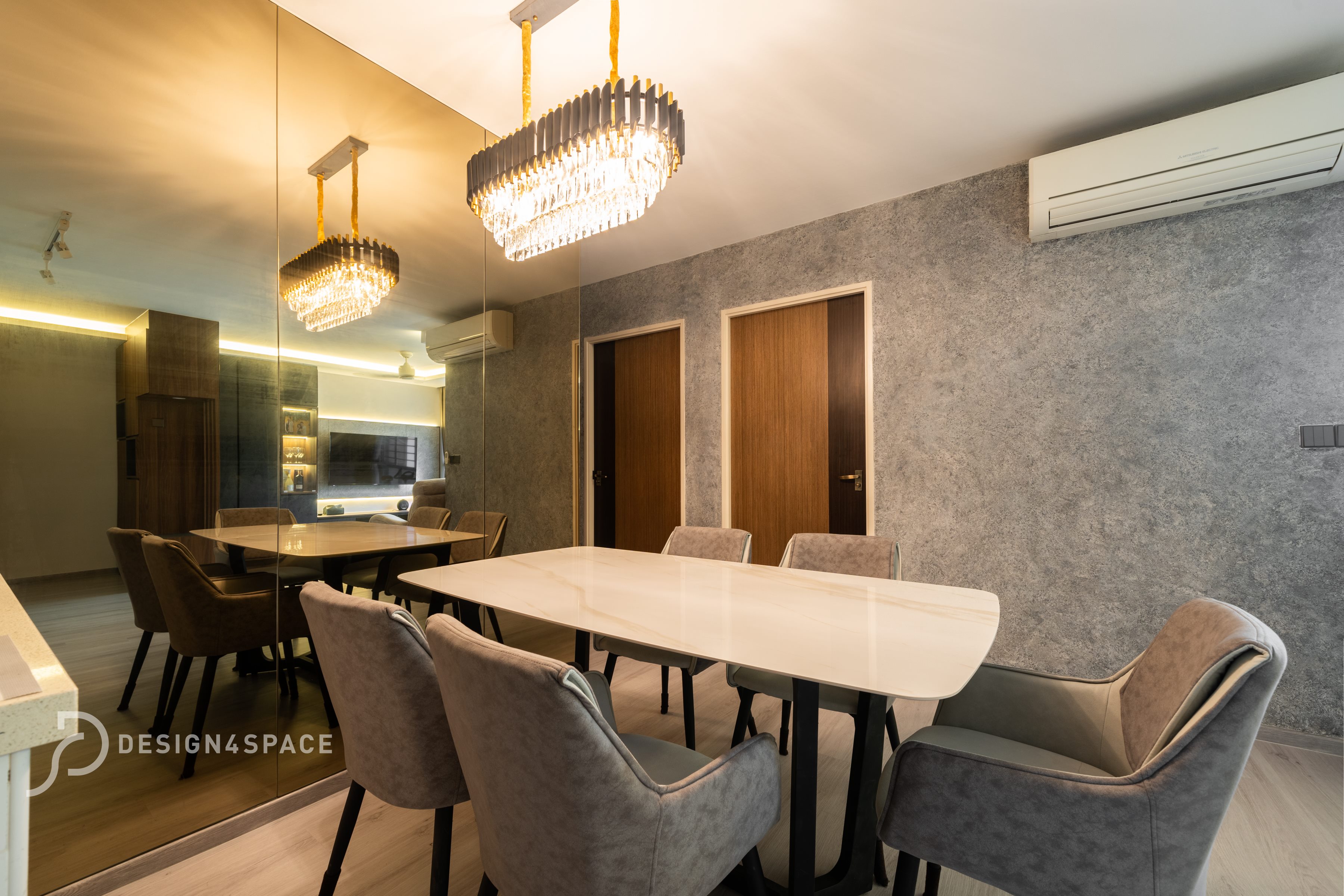 Modern Design - Dining Room - HDB 4 Room - Design by Design 4 Space Pte Ltd