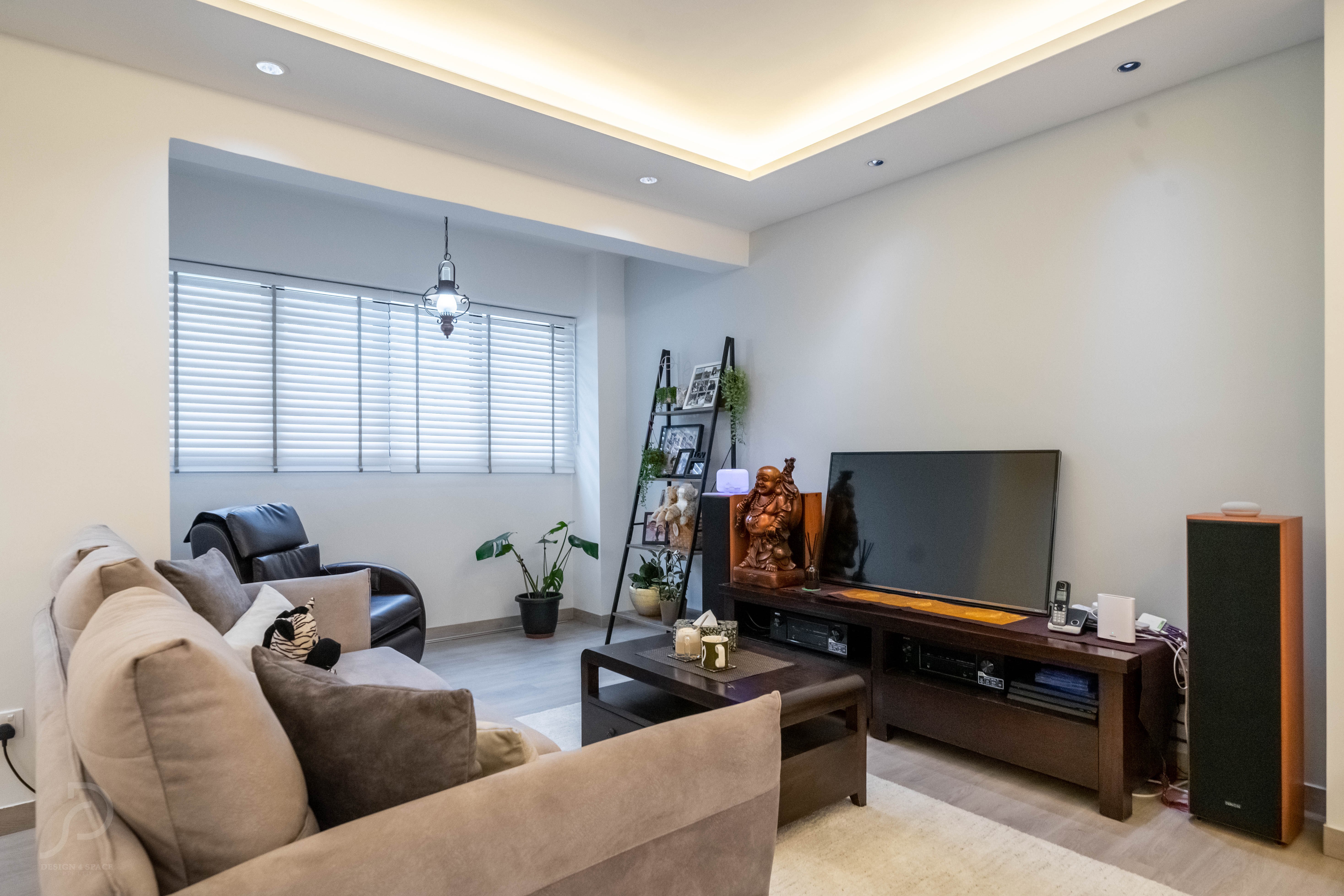Minimalist, Modern Design - Living Room - HDB 4 Room - Design by Design 4 Space Pte Ltd