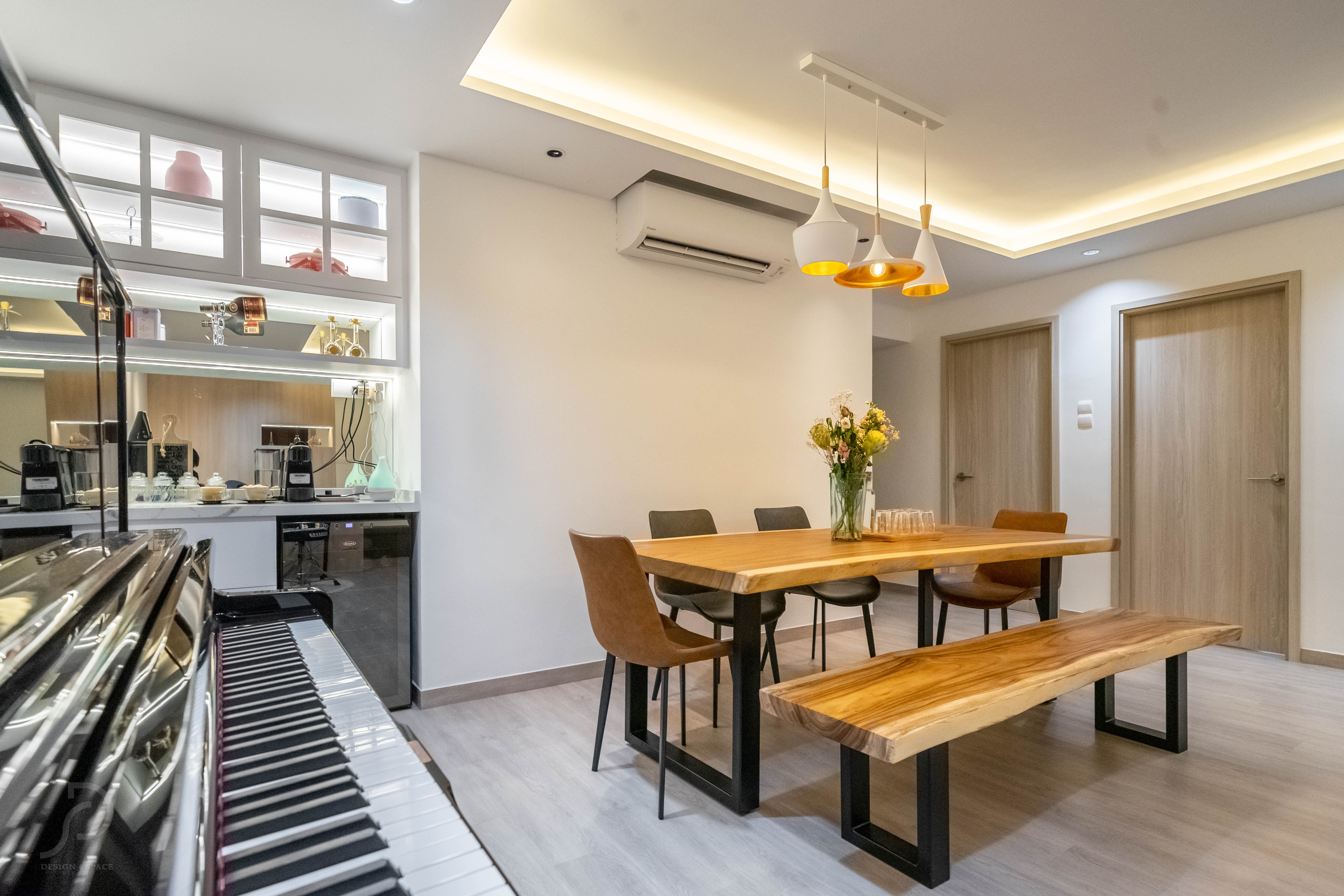 Minimalist, Modern Design - Kitchen - HDB 4 Room - Design by Design 4 Space Pte Ltd