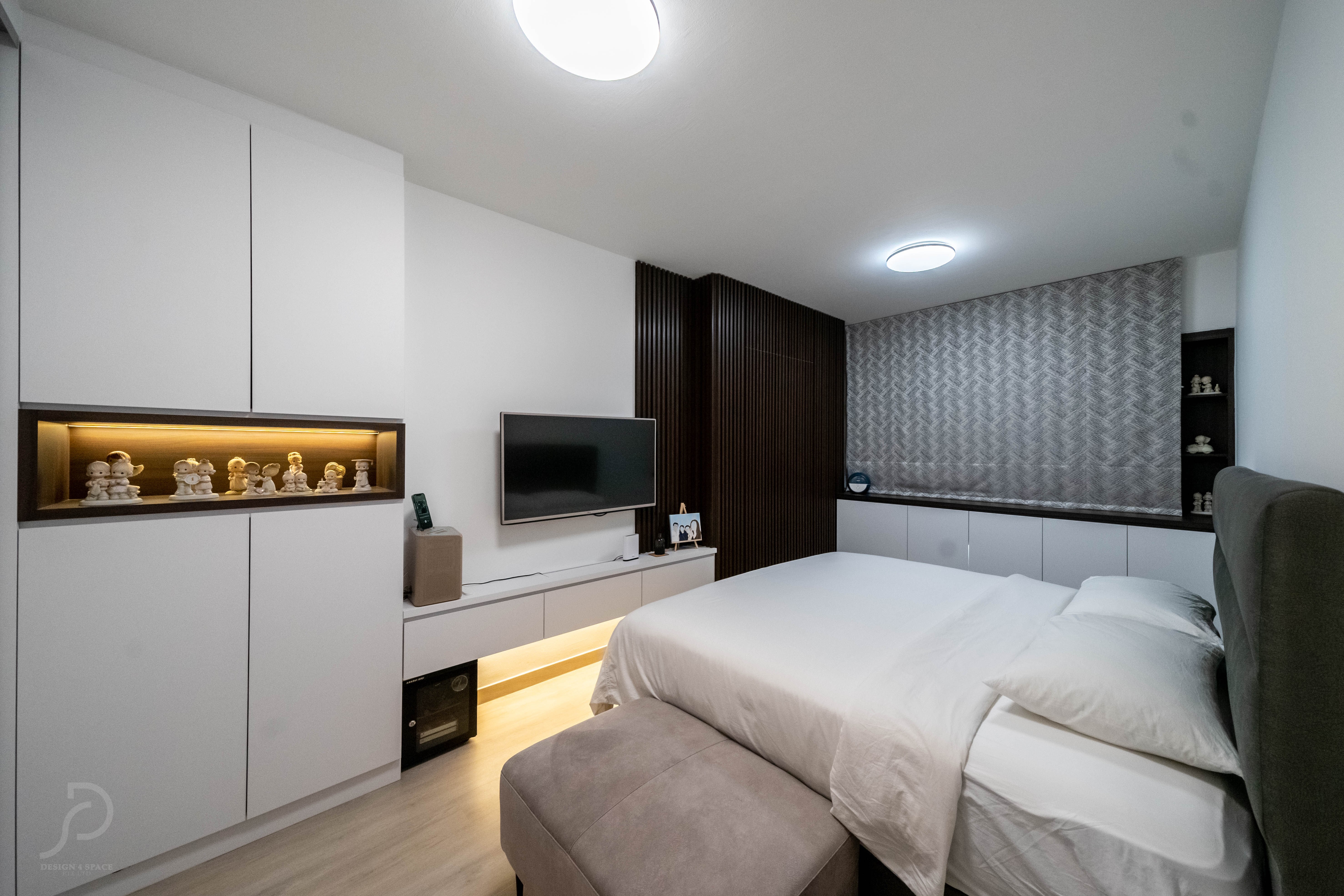Minimalist, Modern Design - Bedroom - HDB 4 Room - Design by Design 4 Space Pte Ltd